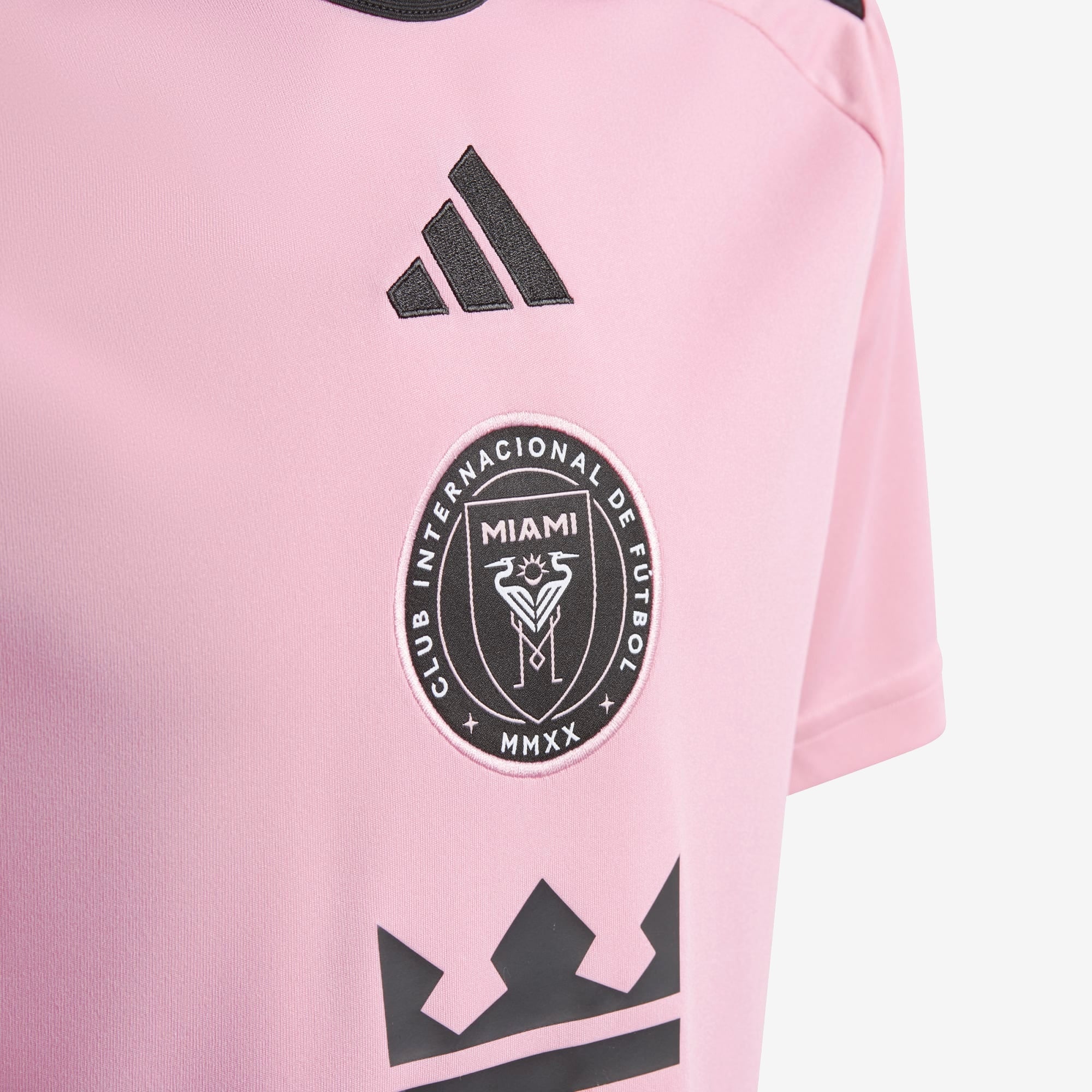 adidas Inter Miami CF 2024/25 Messi Stadium Home Big Kids' AEROREADY Soccer Replica Jersey - Easy Pink