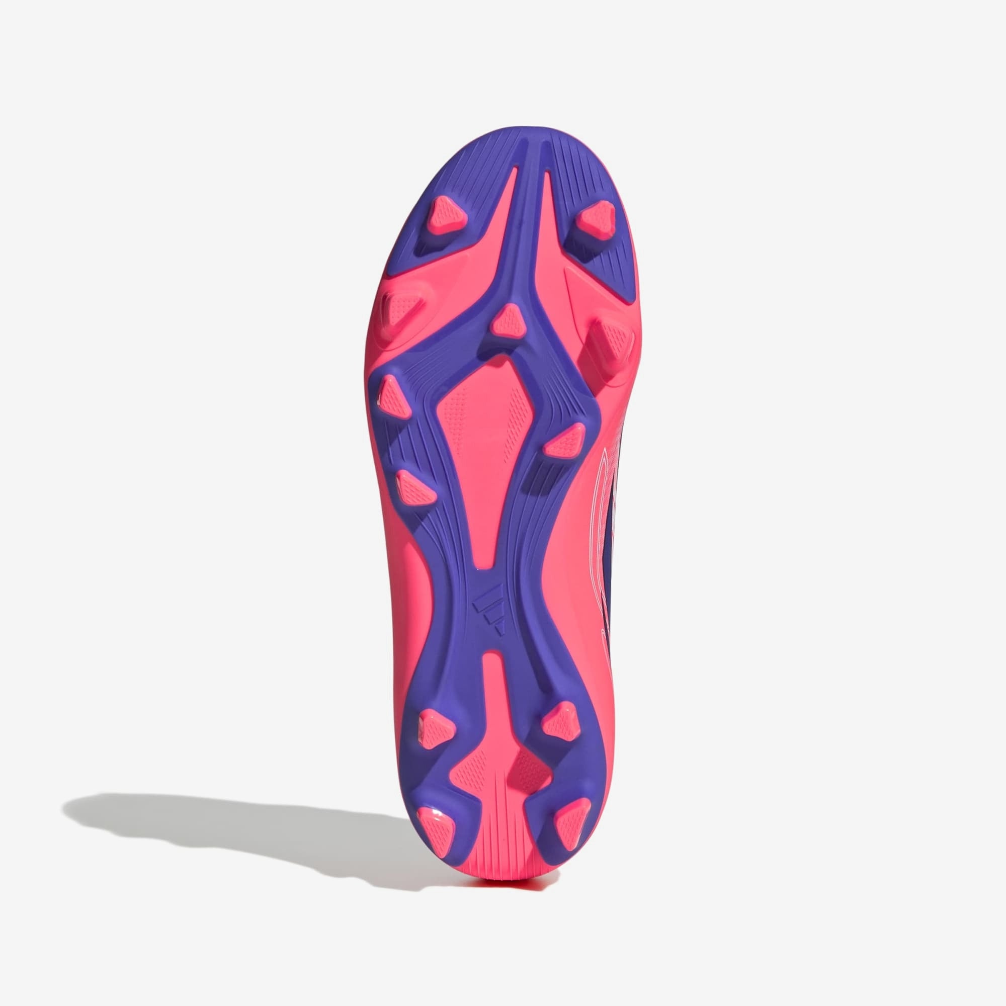 adidas Jr. F50 Hyperfast Club Big Kids' Firm/Multi-Ground Low-Top Soccer Cleats - Ftwr White / Solar Purple / Solar Turbo