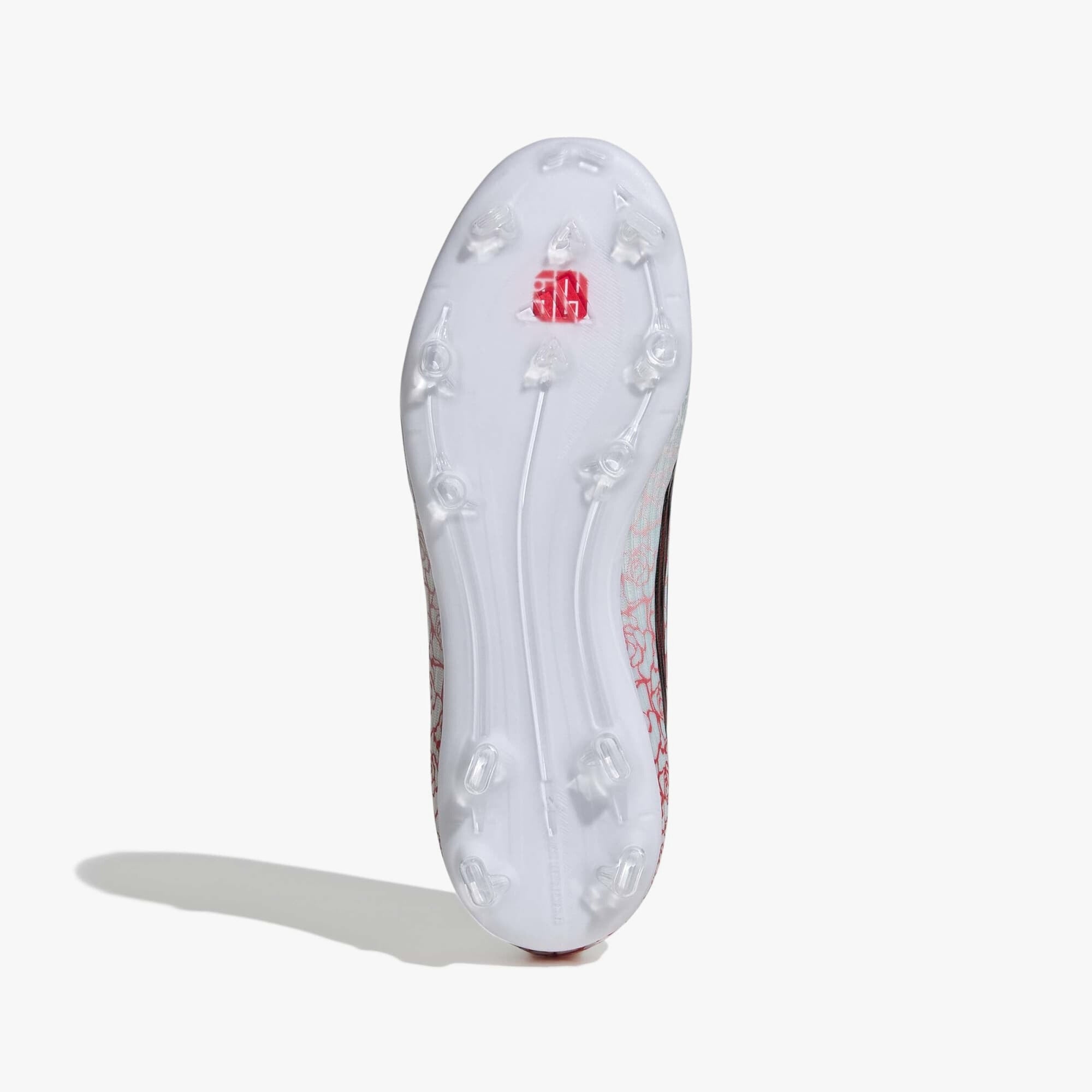 adidas Jr. F50 League Laceless LY Big Kids' Firm/Multi-Ground Low-Top Soccer Cleats - Cloud White / Core Black / Lucid Red