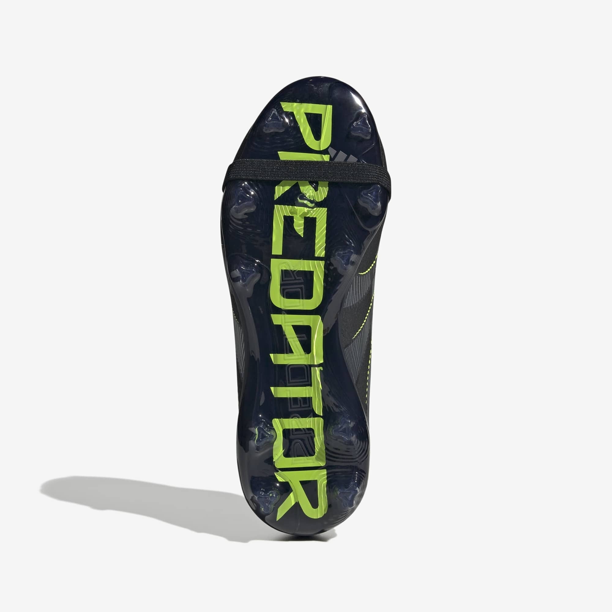 adidas Jr. Predator Elite Fold-Over Tongue Big Kids' Firm-Ground Low-Top Soccer Cleats - Core Black / Iron Met. / Lucid Lemon