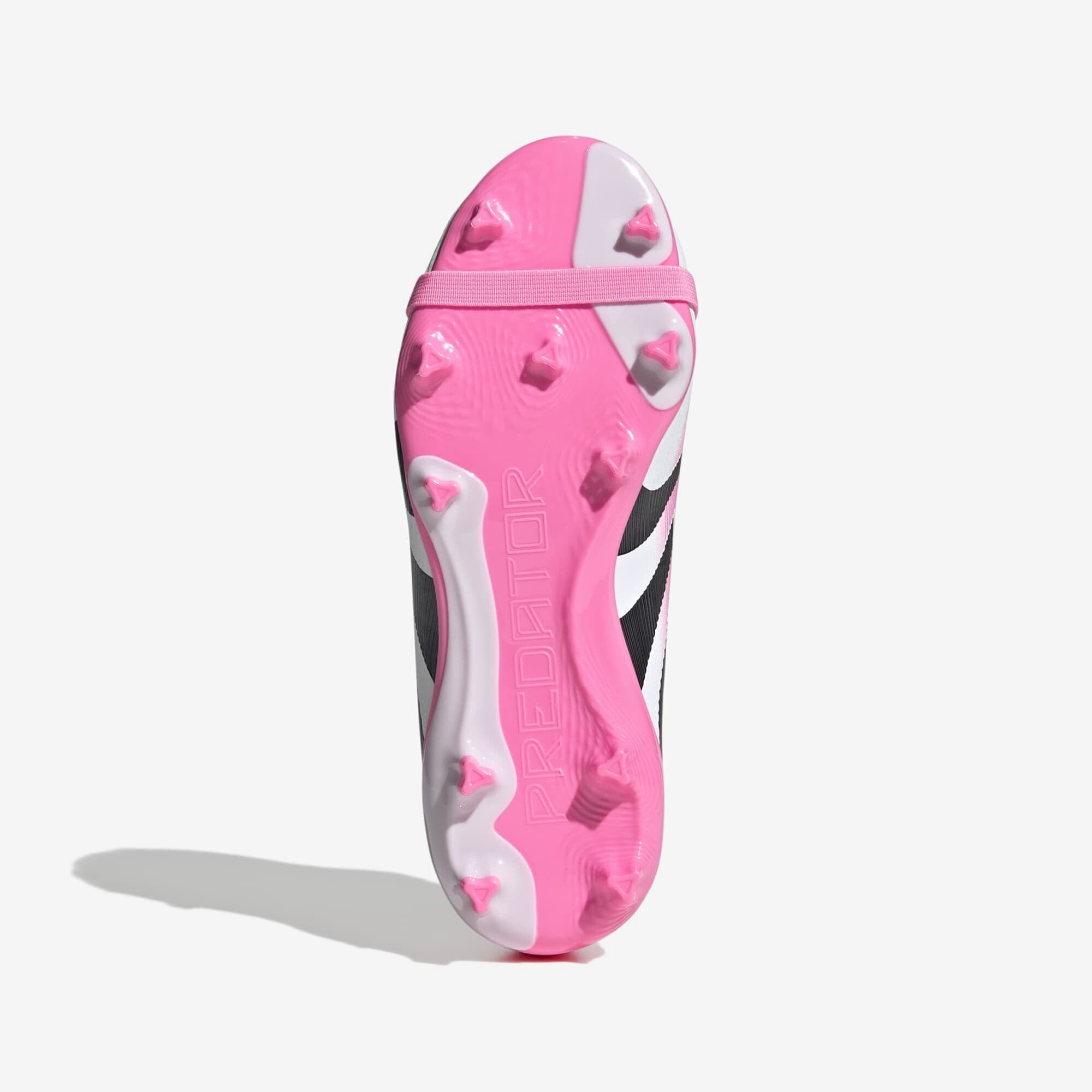 adidas Jr. Predator League Fold-Over Tongue Big Kids' Firm/Multi-Ground Low-Top Soccer Cleats - Beam Pink / Core Black / Cloud White