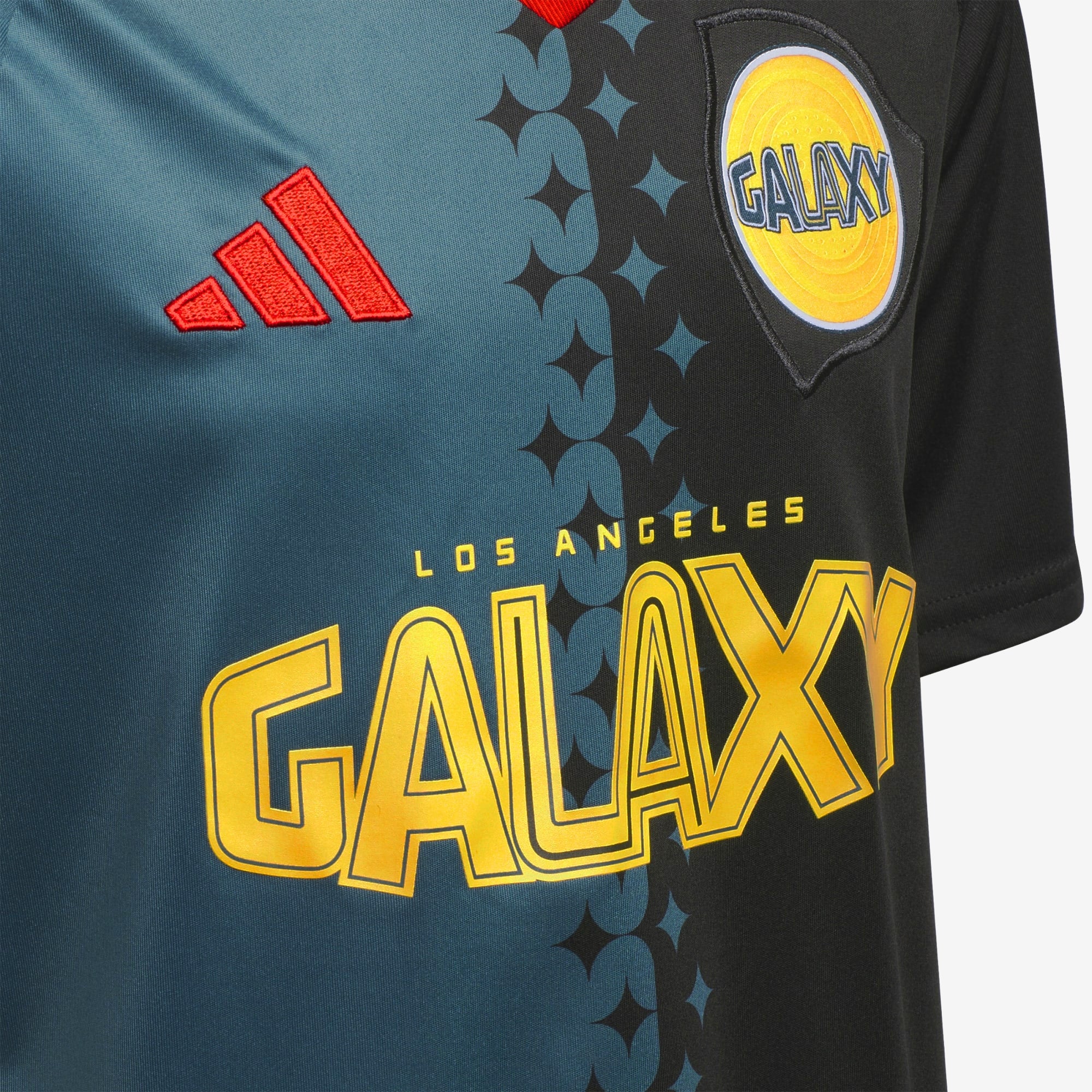 adidas LA Galaxy 2024/25 Stadium Third Big Kids' AEROREADY Soccer Replica Jersey - Black / Viridian