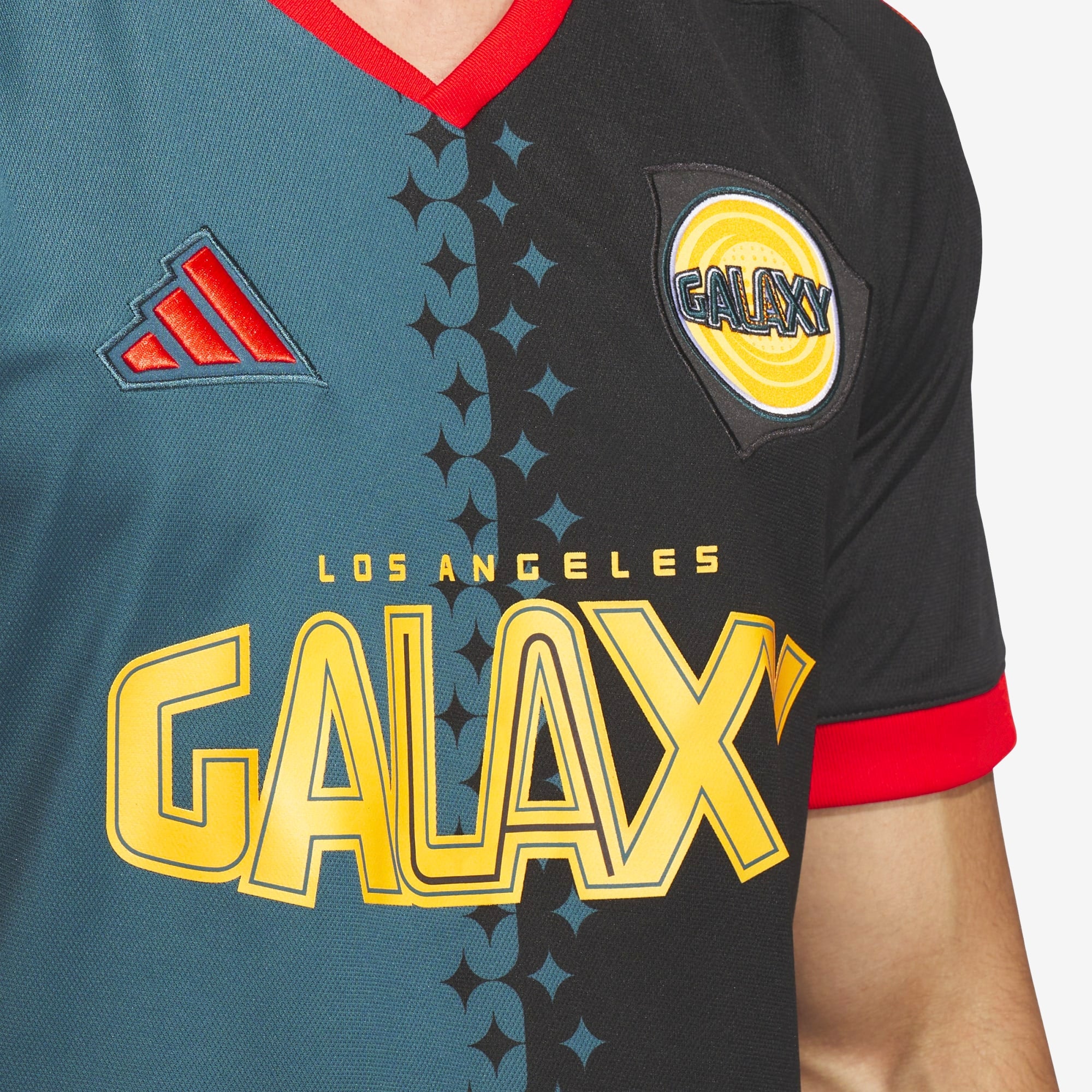 adidas LA Galaxy 2024 Match Archive Men's AEROREADY Soccer Authentic Jersey - Black / Viridian