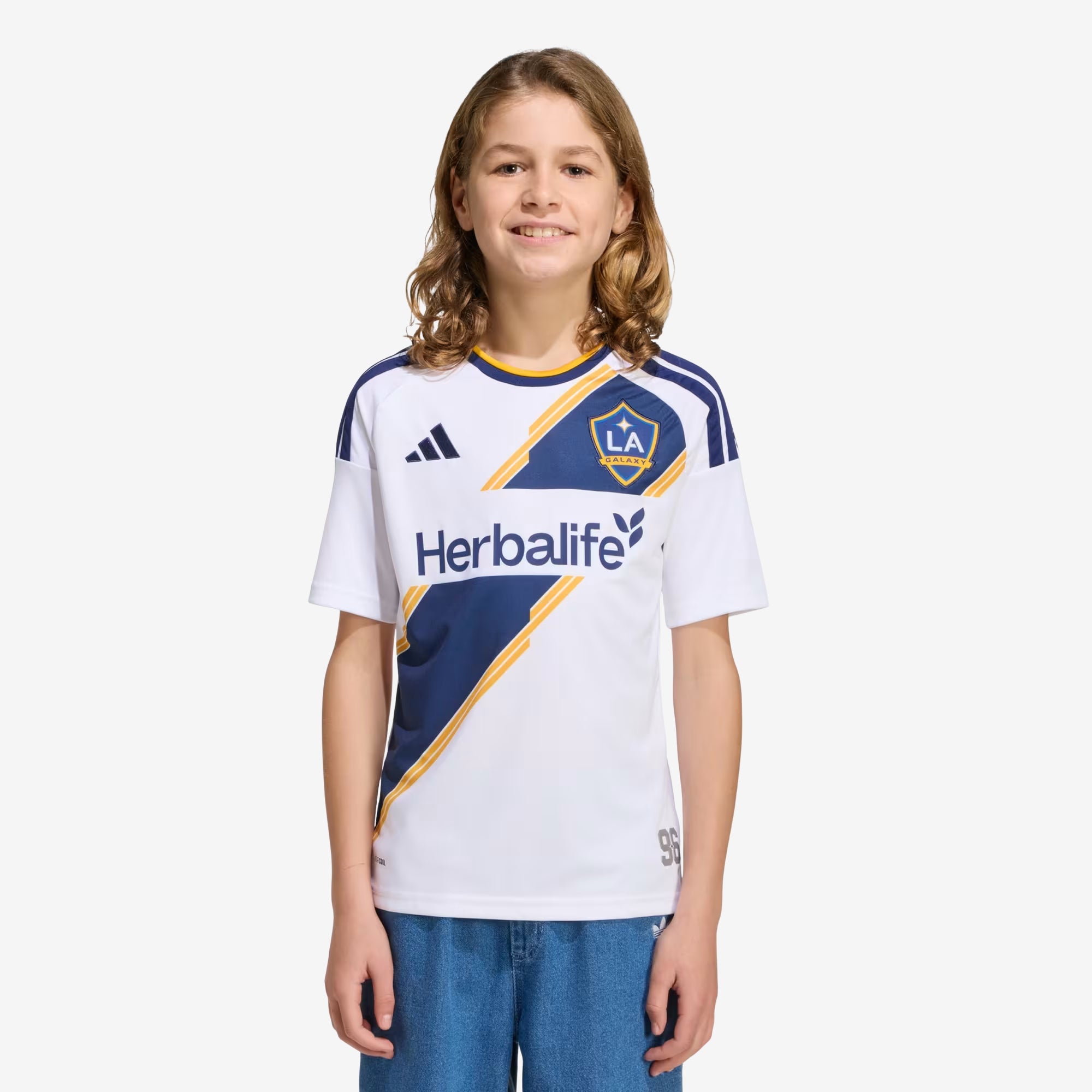 adidas LA Galaxy 2026/27 Stadium Home Big Kids' Soccer Jersey - White