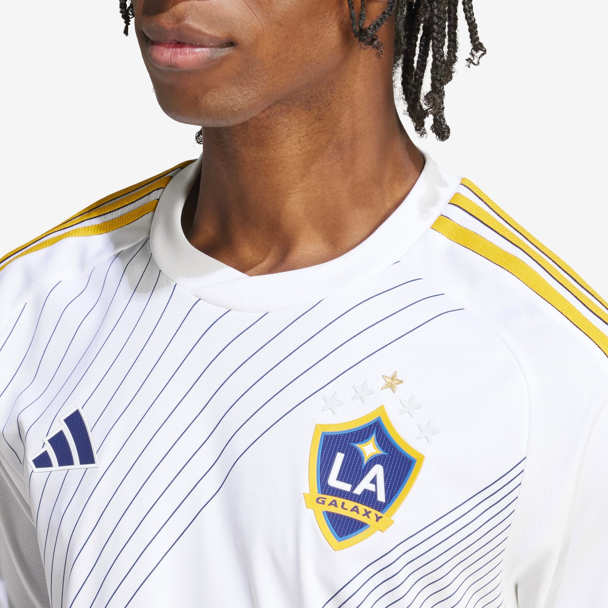 adidas LA Galaxy 2024/25 Match Home Men's AEROREADY Soccer Authentic Jersey - White