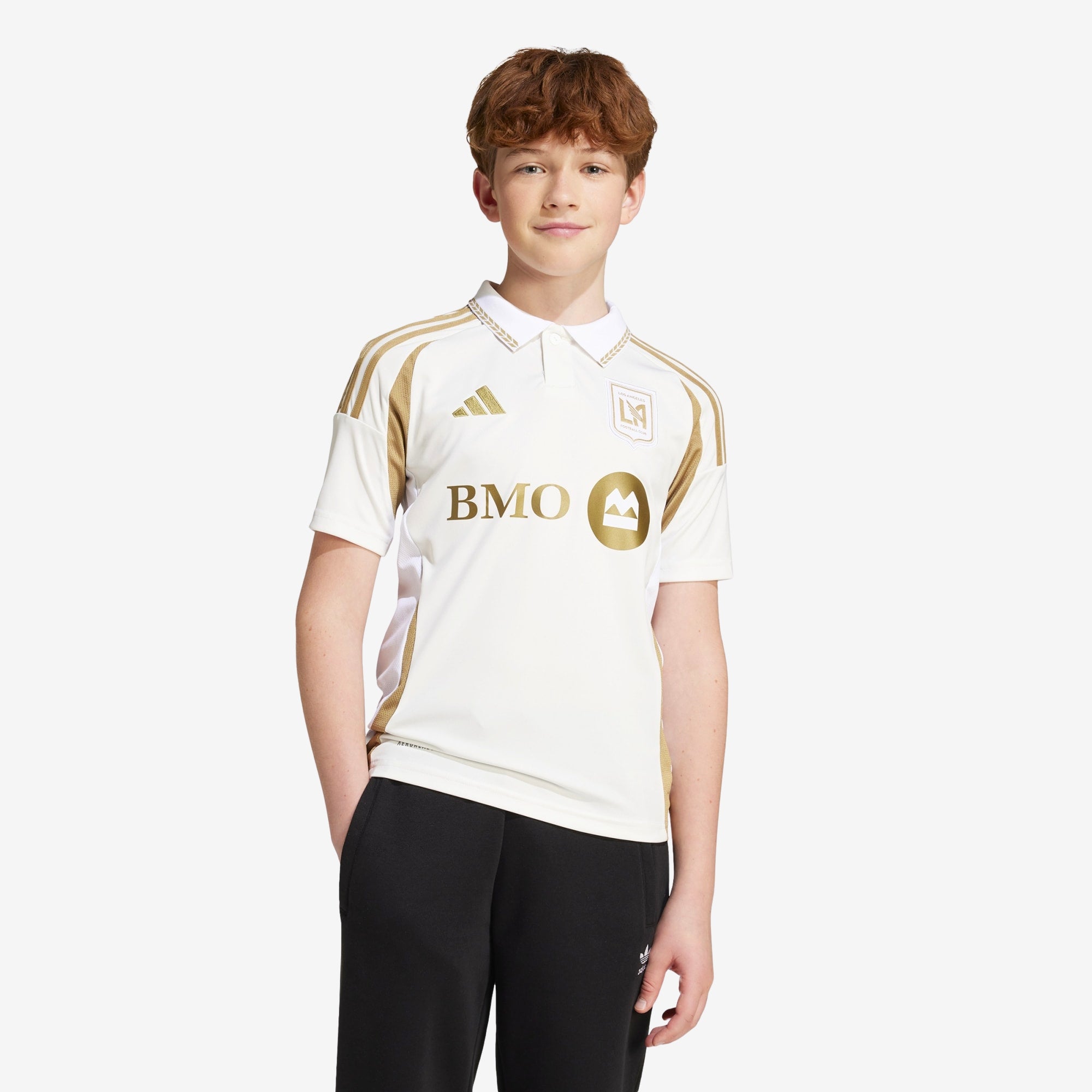 adidas LAFC 2025/26 Stadium Away Big Kids' AEROREADY Soccer Replica Jersey - White