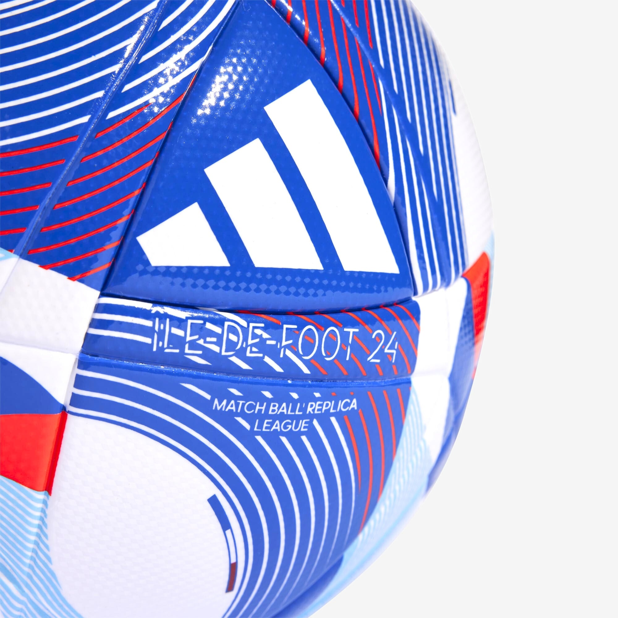 adidas Île-De-Foot 24 League Soccer Ball - White / Solar Red / Clear Sky / Royal Blue