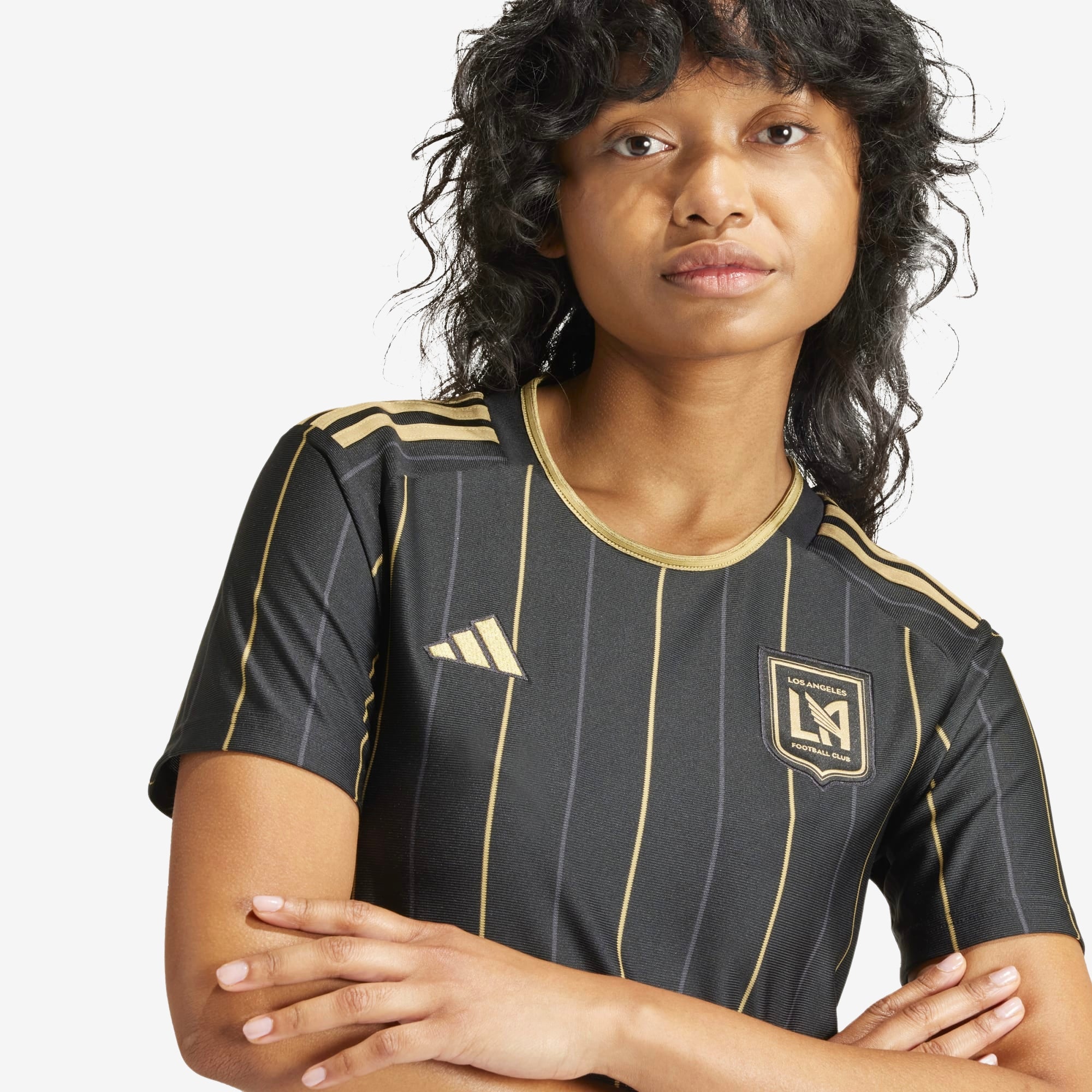 adidas Los Angeles FC 2024/25 Stadium Home Women's AEROREADY Soccer Replica Jersey - Black