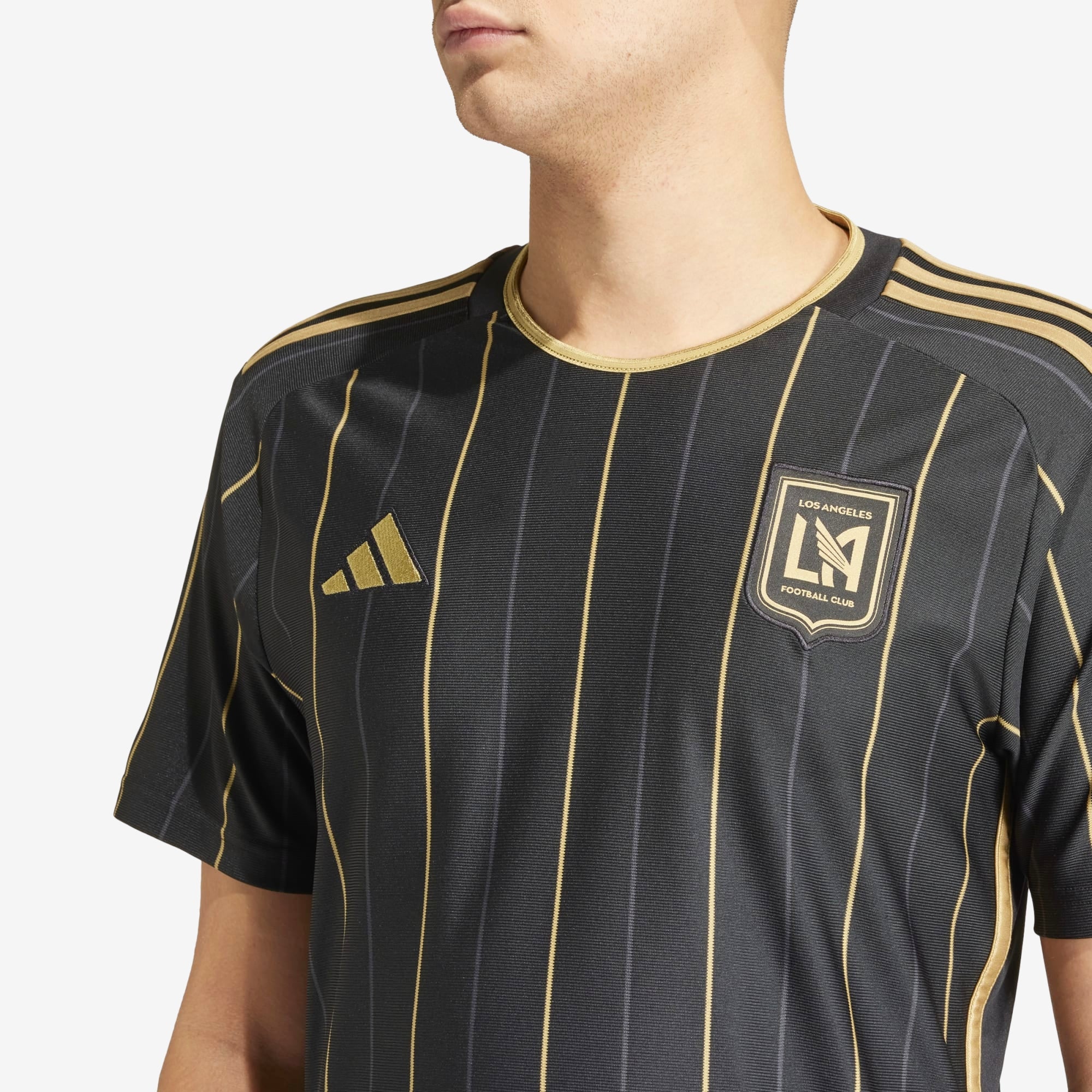 adidas Los Angeles Football Club 2024/25 Stadium Home Men's AEROREADY Soccer Replica Jersey - Black