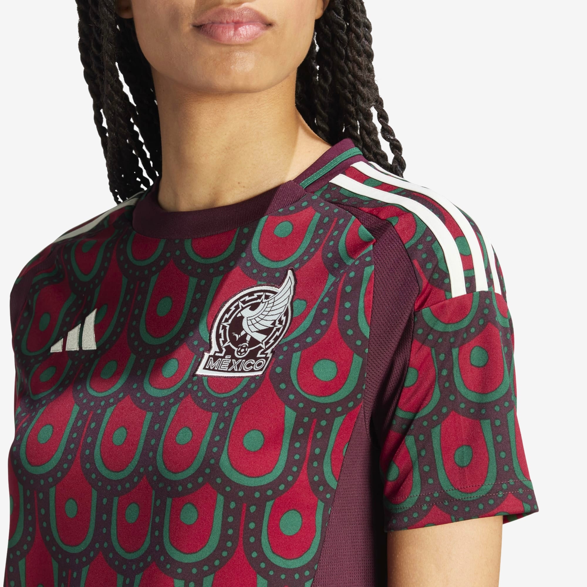 adidas Mexico 2024 Stadium Home Women's AEROREADY Soccer Replica Jersey - Multicolor