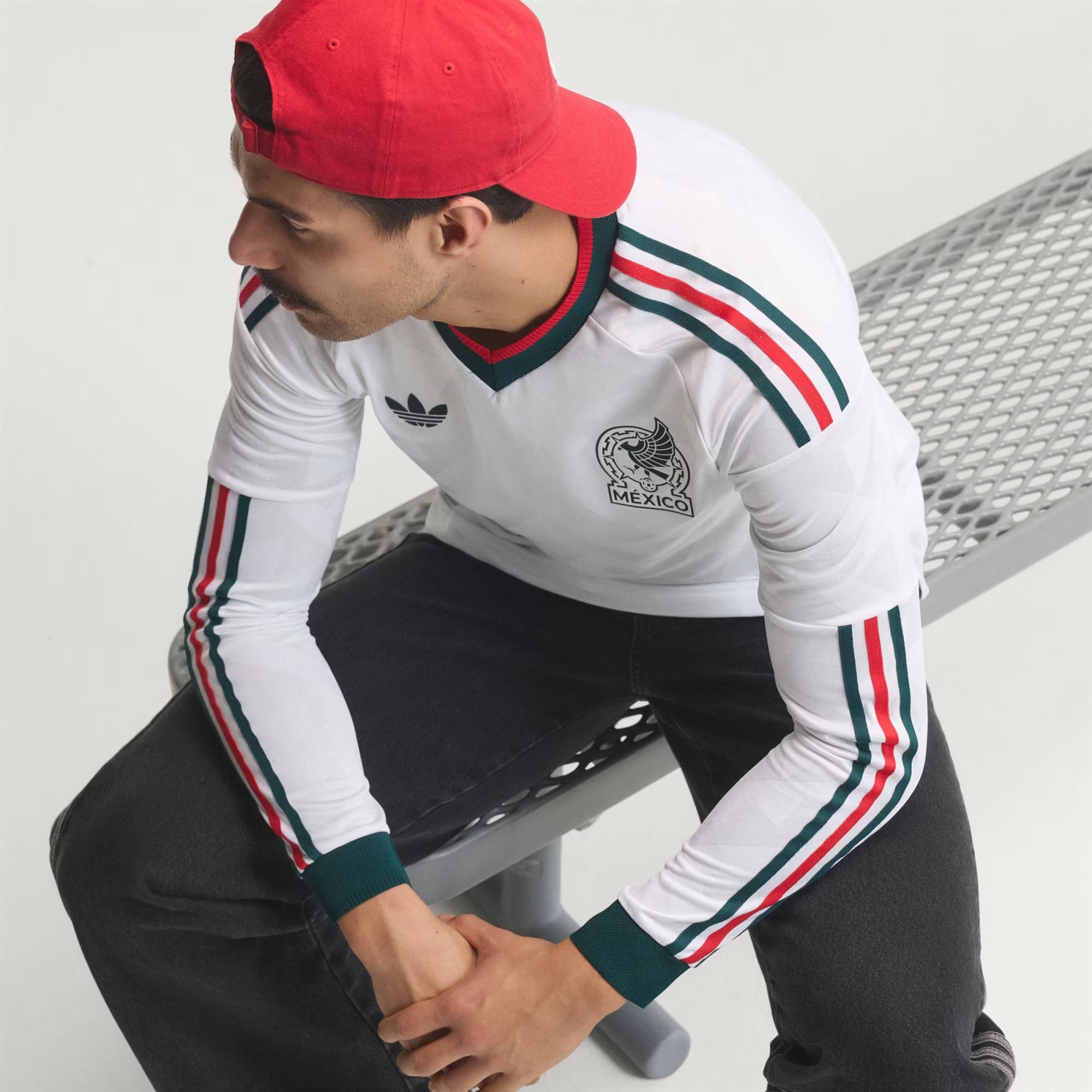 adidas Mexico 2026 Match Away Men's Soccer Authentic Long-Sleeve Jersey - White