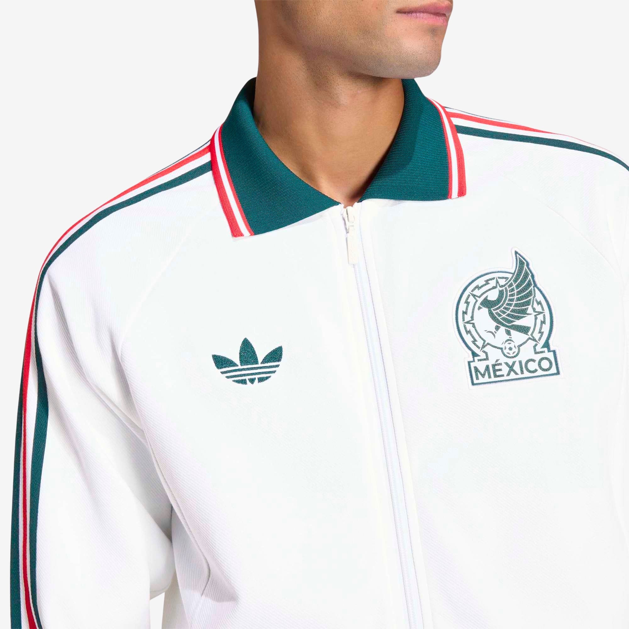 adidas Mexico Away Anthem Men's Full-Zip Soccer Track Jacket (White)