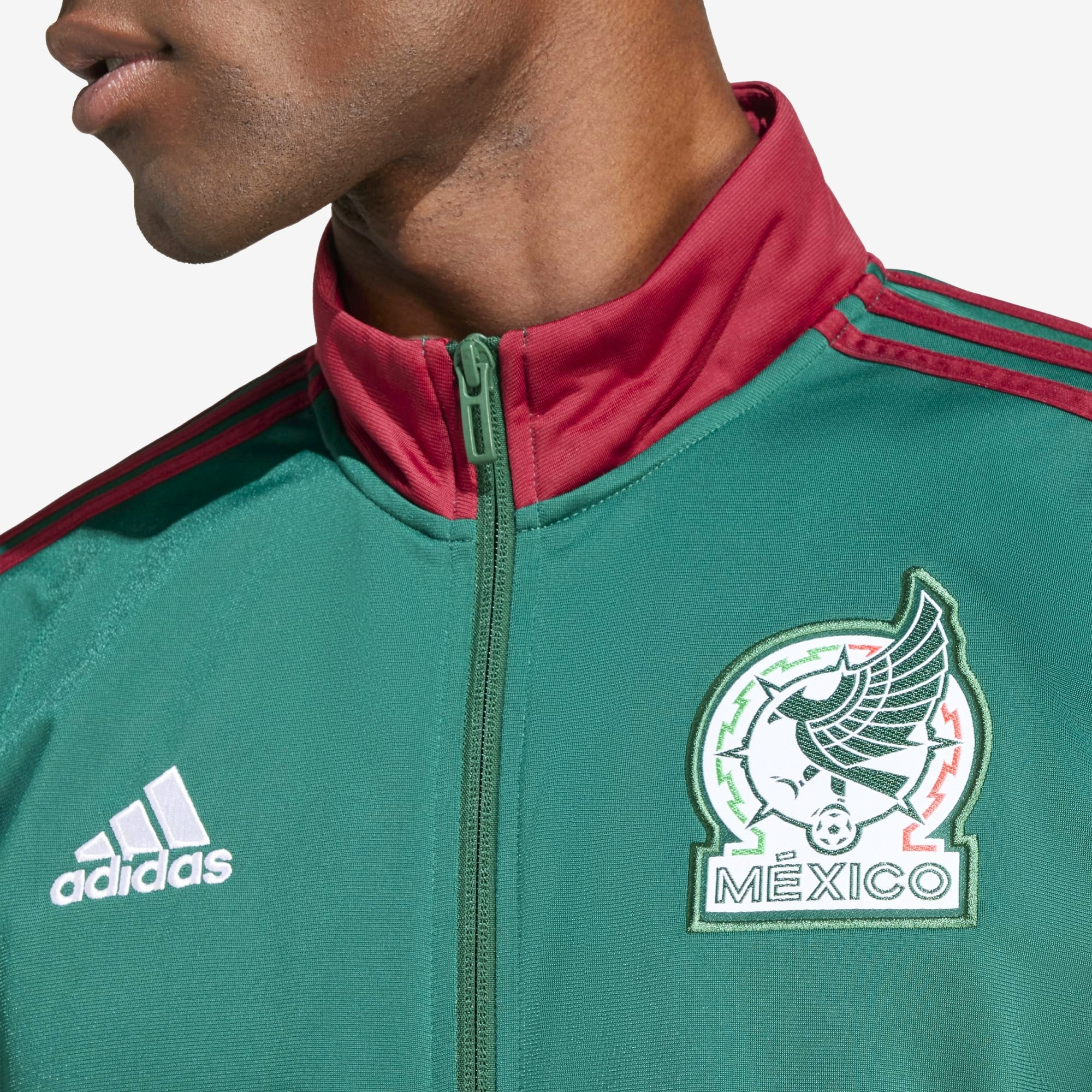 adidas Mexico DNA Top Men's Full-Zip Soccer Track Jacket - Collegiate Green