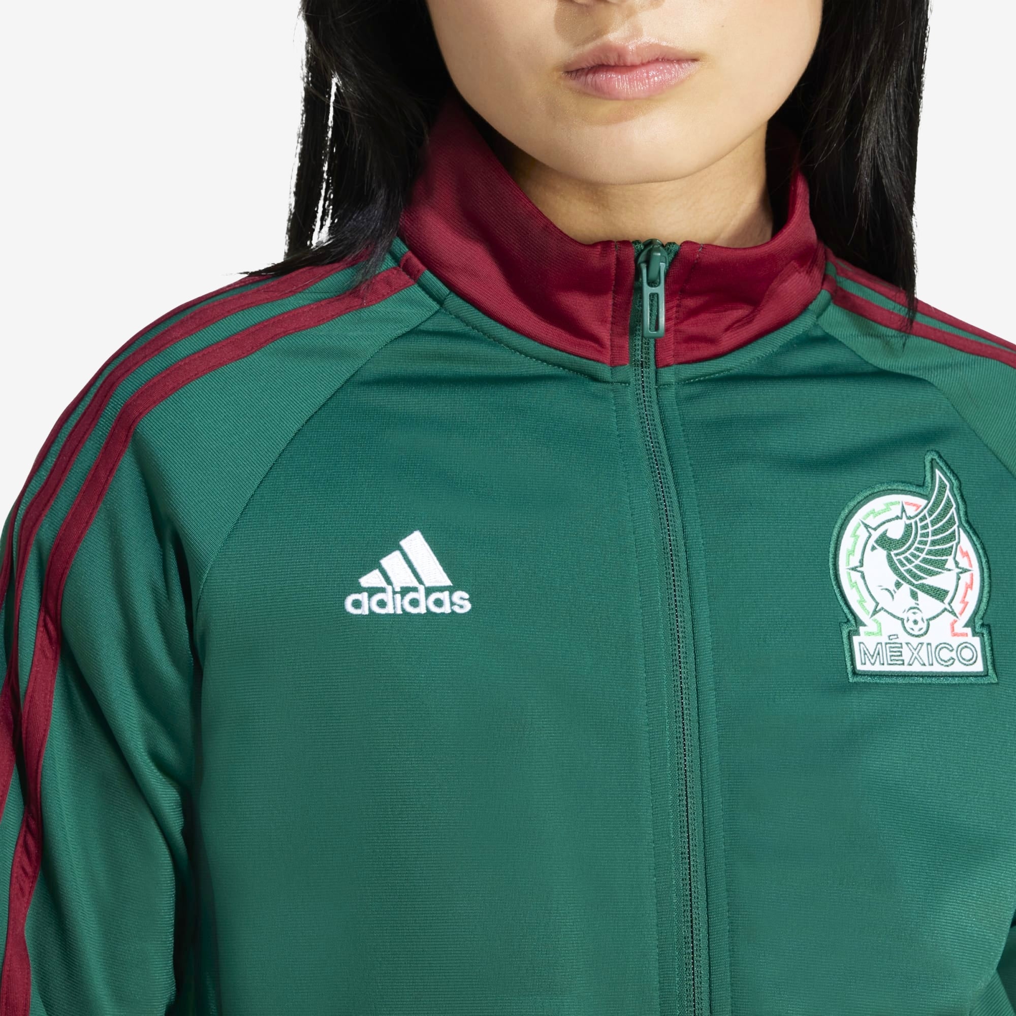 adidas Mexico DNA Top Women's Full-Zip Soccer Track Jacket - Collegiate Green