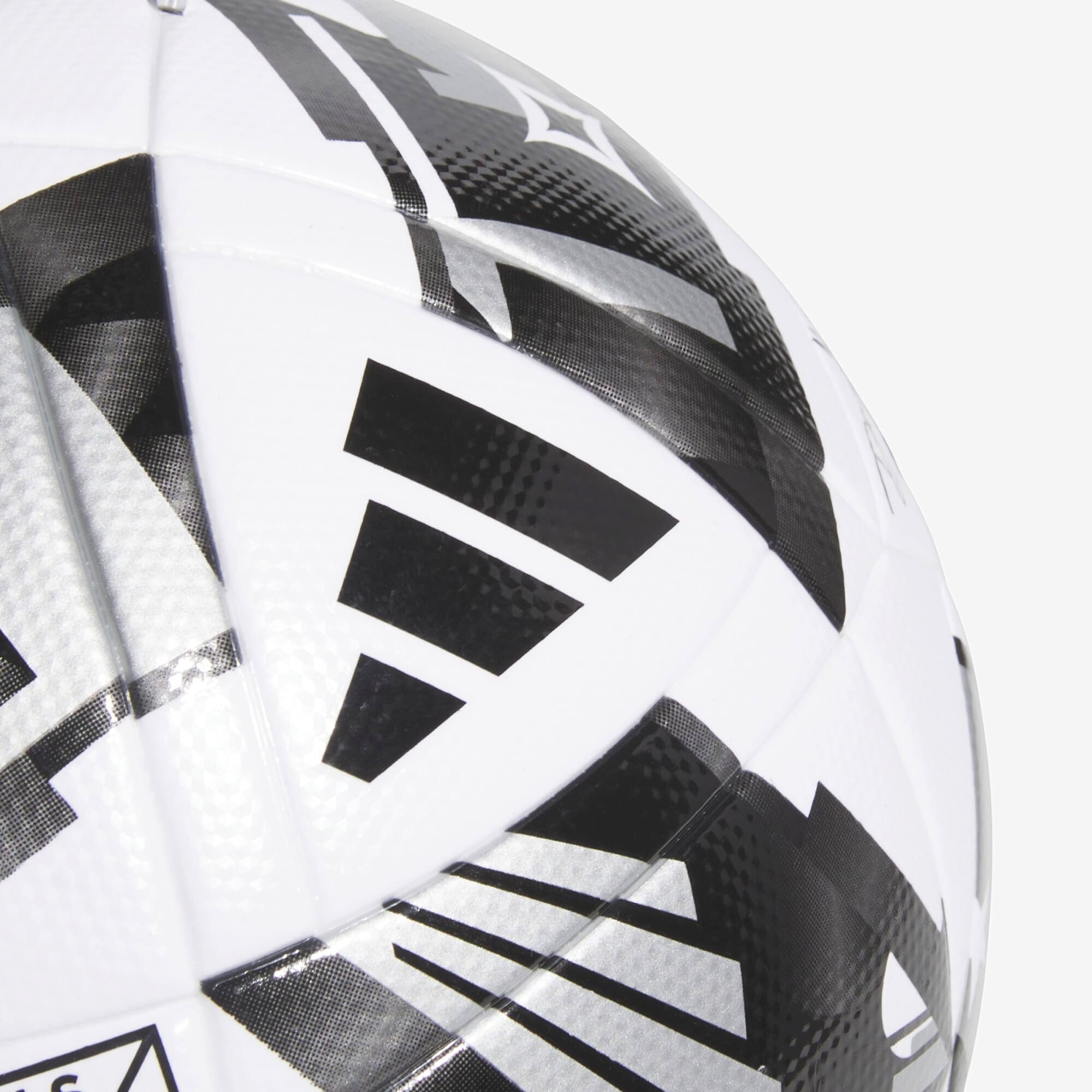 adidas MLS 24 League NFHS Soccer Ball - White / Black / Silver Metallic