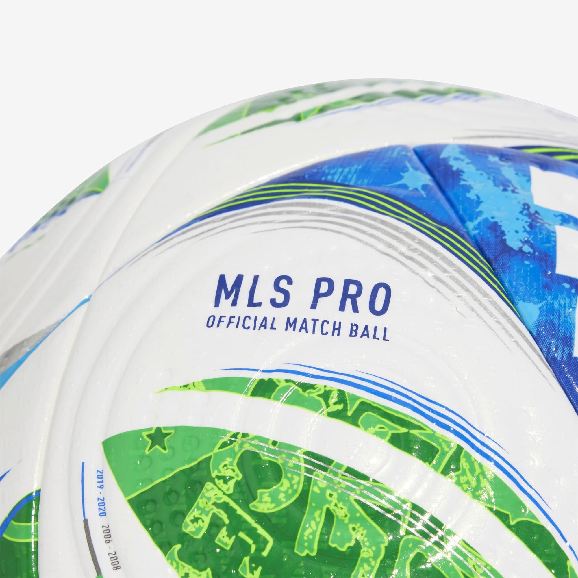 adidas MLS 25 Pro Soccer Ball - White / Green / Glow Blue / Pantone