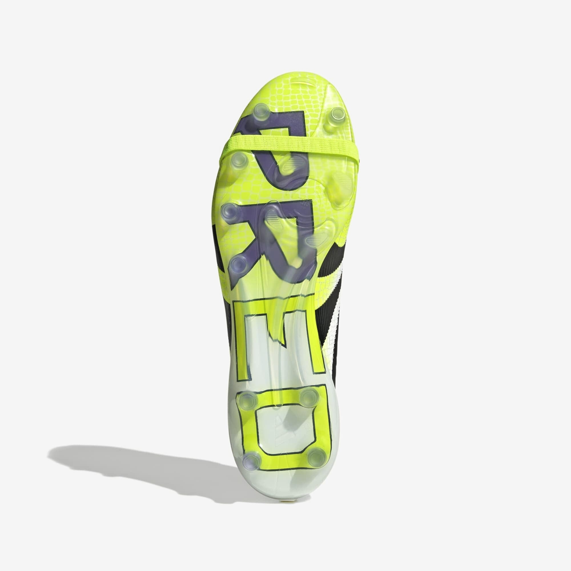 adidas Predator Elite Fold-Over Tongue Artificial-Grass Low-Top Soccer Cleats - Cloud White / Core Black / Lucid Lemon