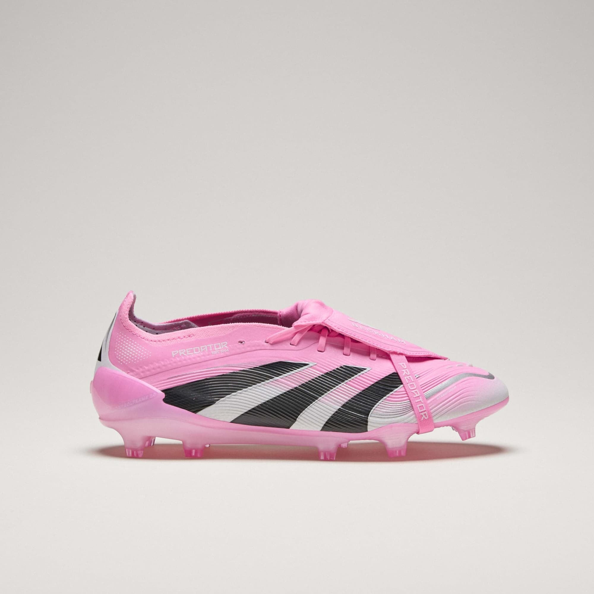 adidas Predator Elite Fold-Over Tongue Firm-Ground Low-Top Soccer Cleats - Beam Pink / Core Black / Cloud White