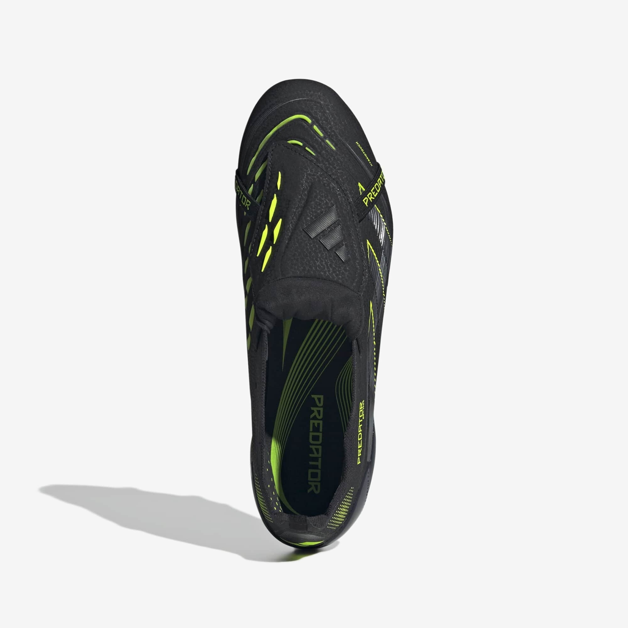 adidas Predator Elite Fold-Over Tongue Firm-Ground Low-Top Soccer Cleats - Core Black / Carbon / Lucid Lemon