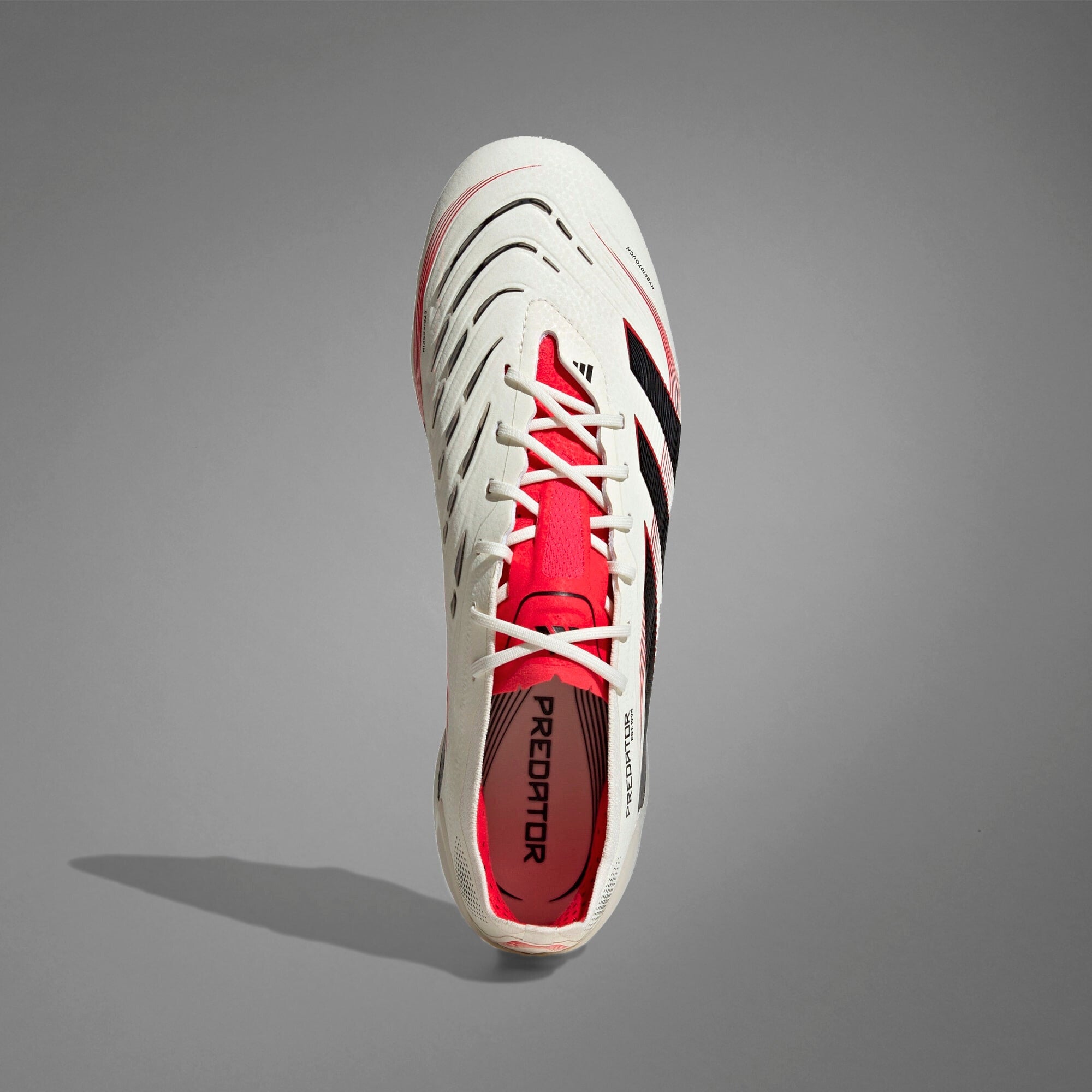 adidas Predator Elite FG Low-Top Soccer Cleats - Off White / Core Black / Pure Ruby