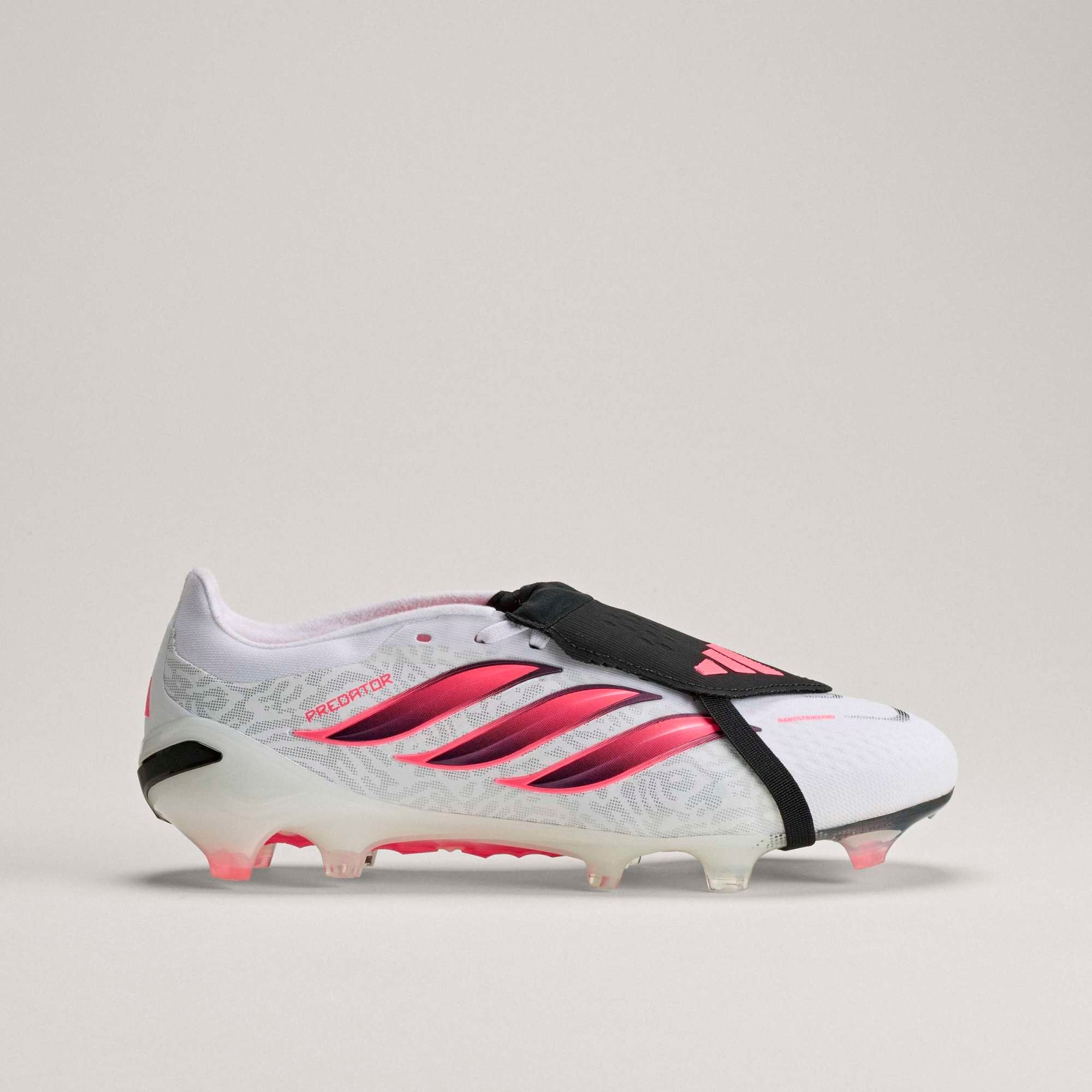 adidas Predator Pro Fold-Over Tongue Firm-Ground Low-Top Soccer Cleats - Cloud White / Solar Turbo / Core Black