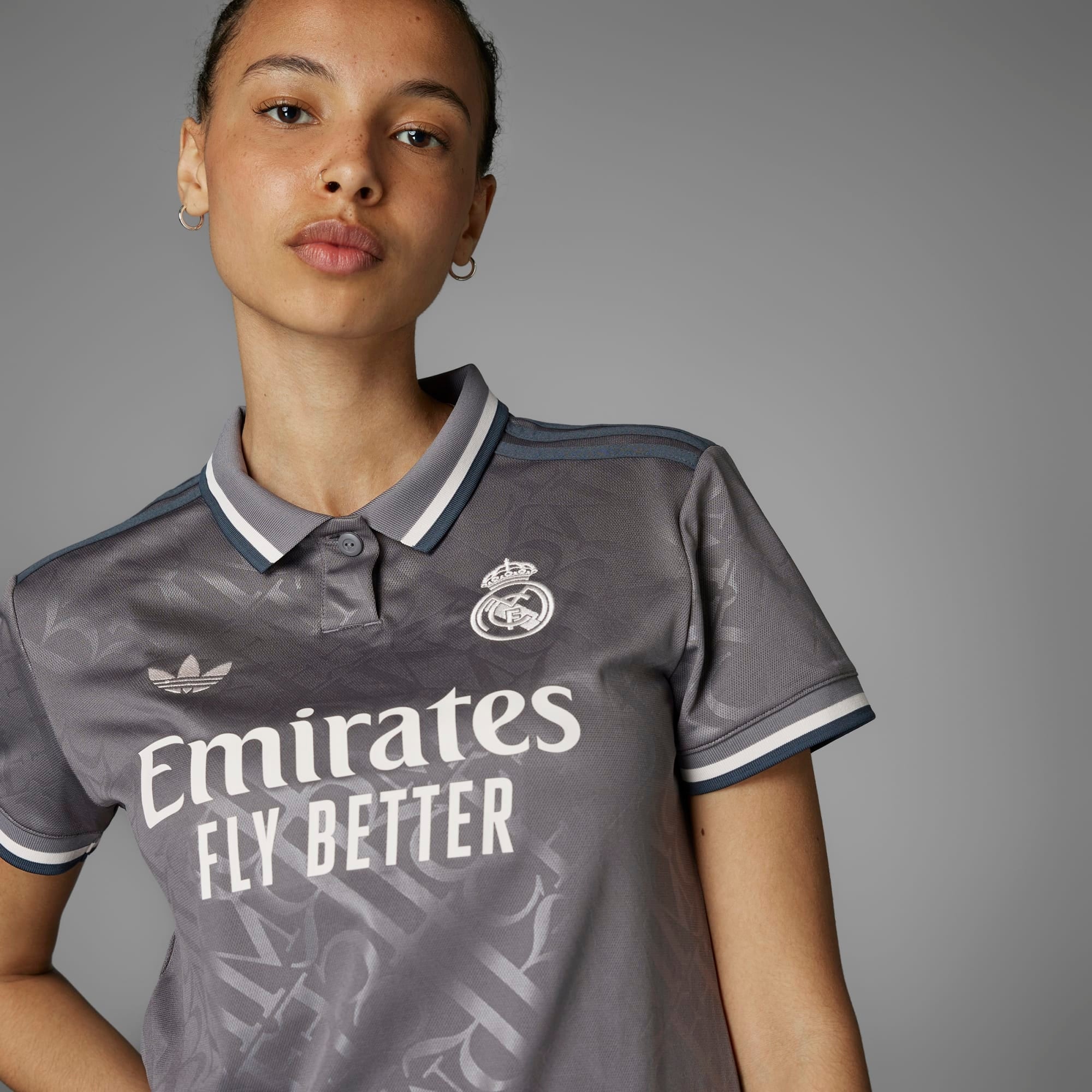 adidas Real Madrid 2024/25 Stadium Third Women's AEROREADY Soccer Replica Jersey - Charcoal