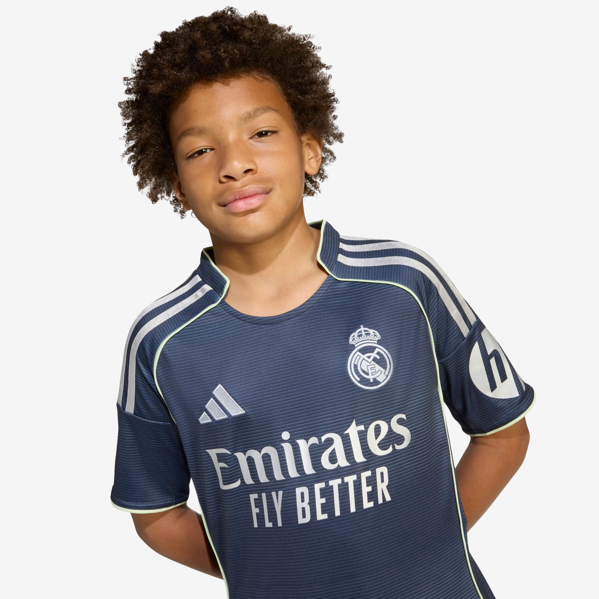 adidas Real Madrid 2025/26 Stadium Away Big Kids' AEROREADY Soccer Replica Jersey - Legend Ink