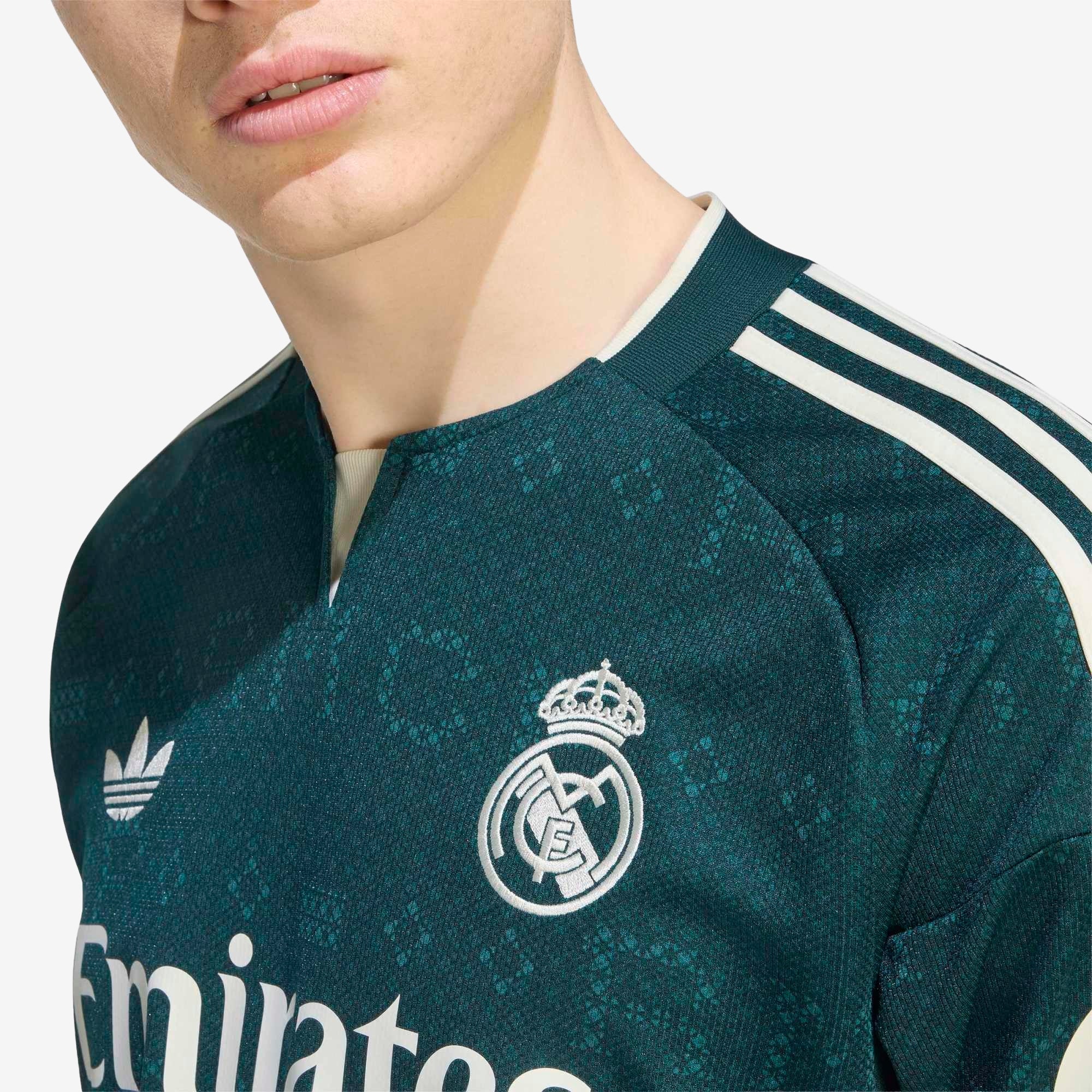 adidas Real Madrid 2026/27 Stadium Away Men's Soccer Long-Sleeve Jersey - Aurora Ivy