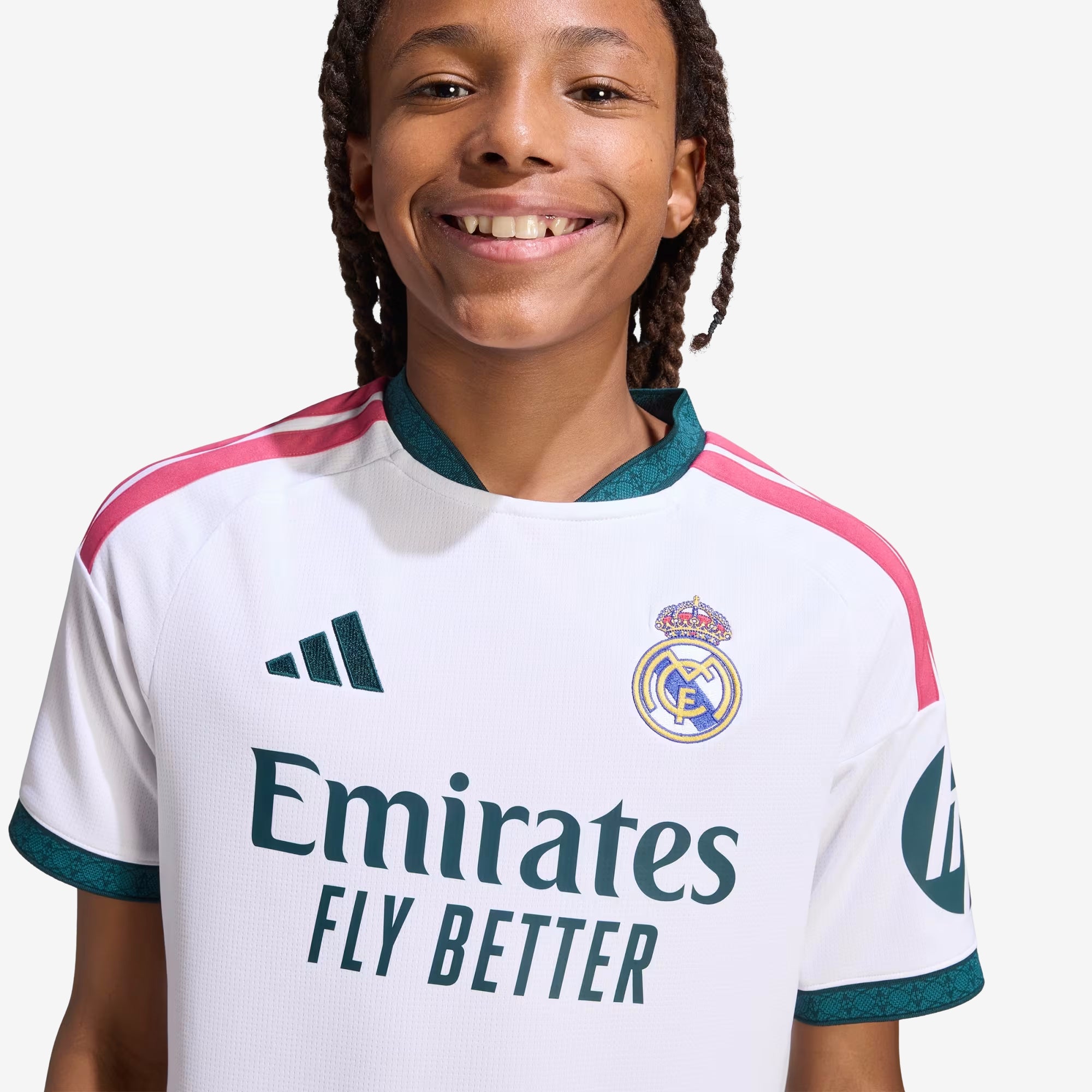 adidas Real Madrid 2026/27 Stadium Home Big Kids' Soccer Jersey - White