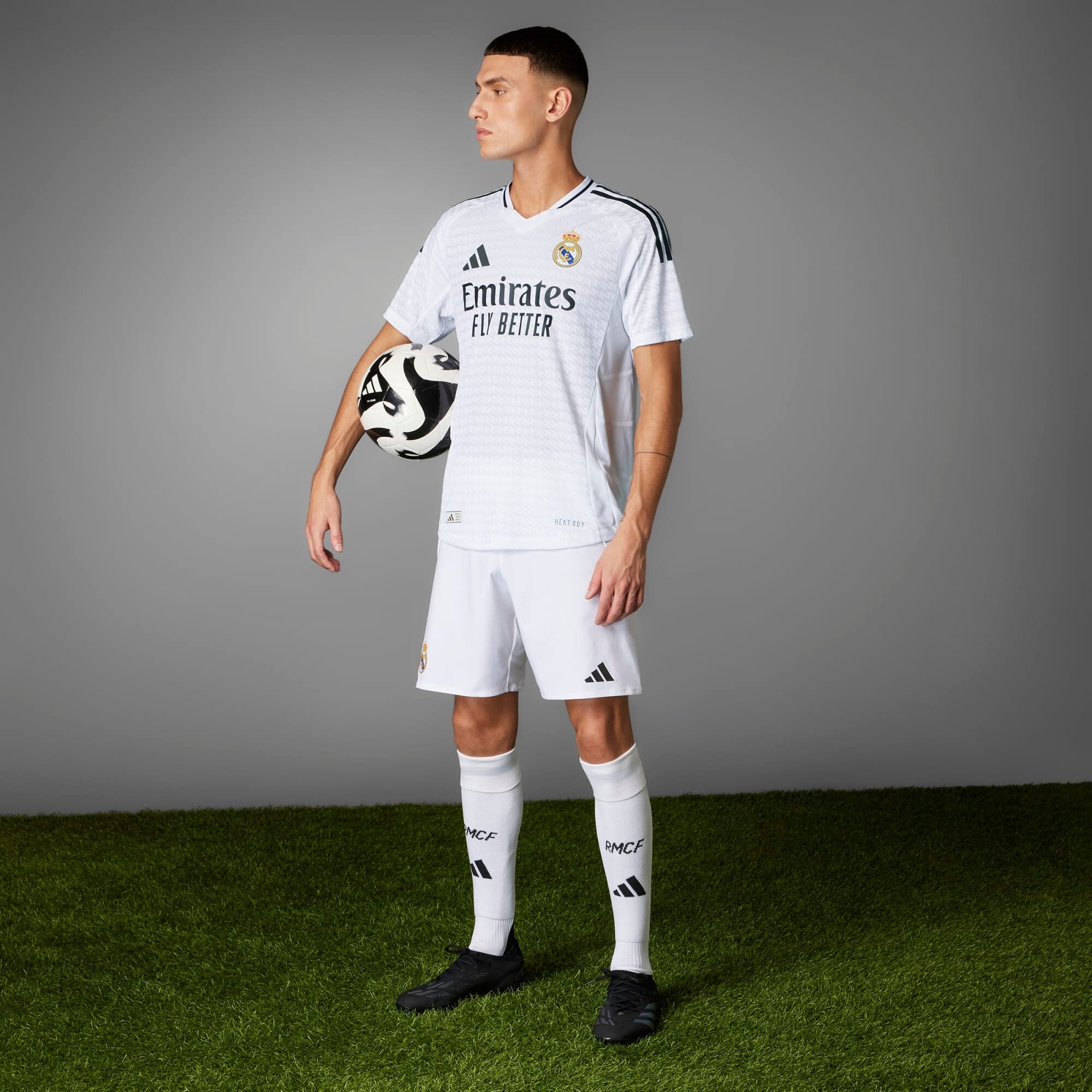 adidas Real Madrid 2024/25 Match Home Men's HEAT.RDY Soccer Authentic Jersey - White