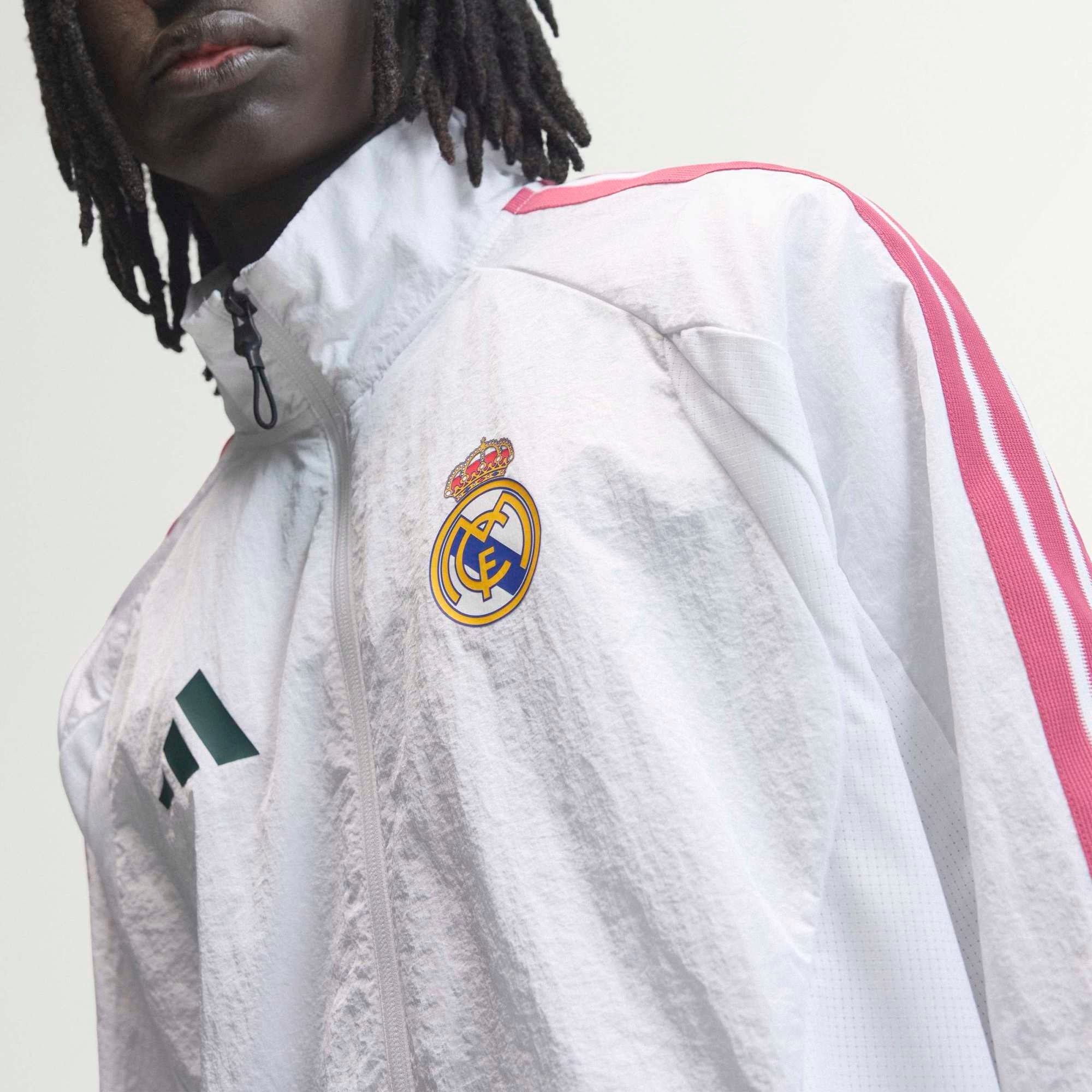 adidas Real Madrid Home Anthem Men's Full-Zip Soccer Jacket (White)