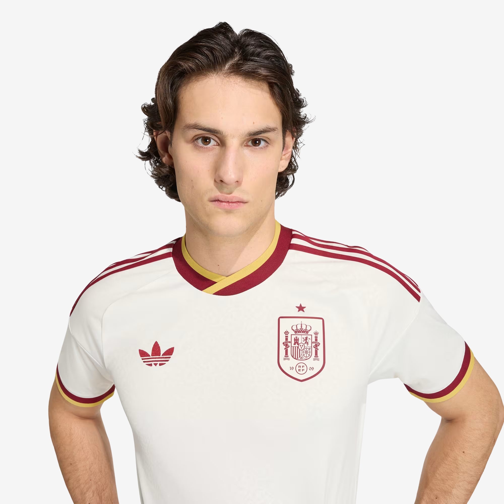 adidas Spain 2026 Stadium Away Men's Soccer Jersey - Off White