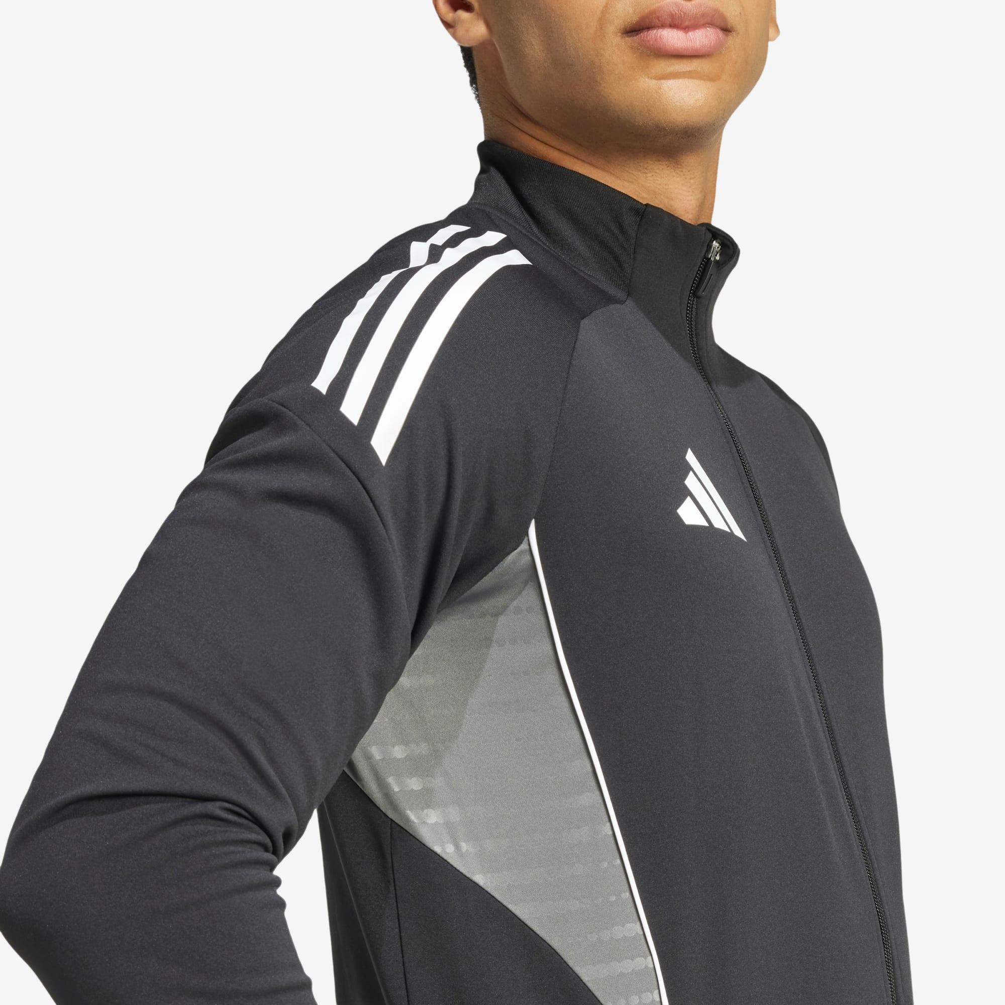 adidas Tiro 25 Competition Training Men's Full-Zip Soccer Track Jacket - Black / Team Grey Four