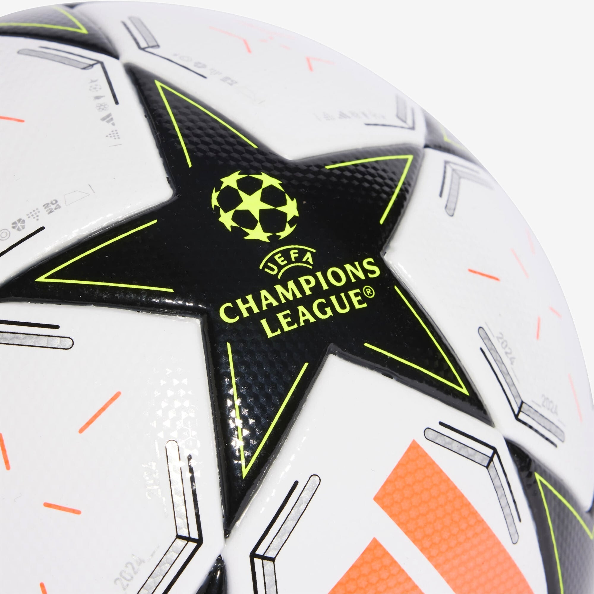 adidas UCL League 24/25 League Phase Soccer Ball - White / Black / Platinum Metallic / Team Solar Yellow