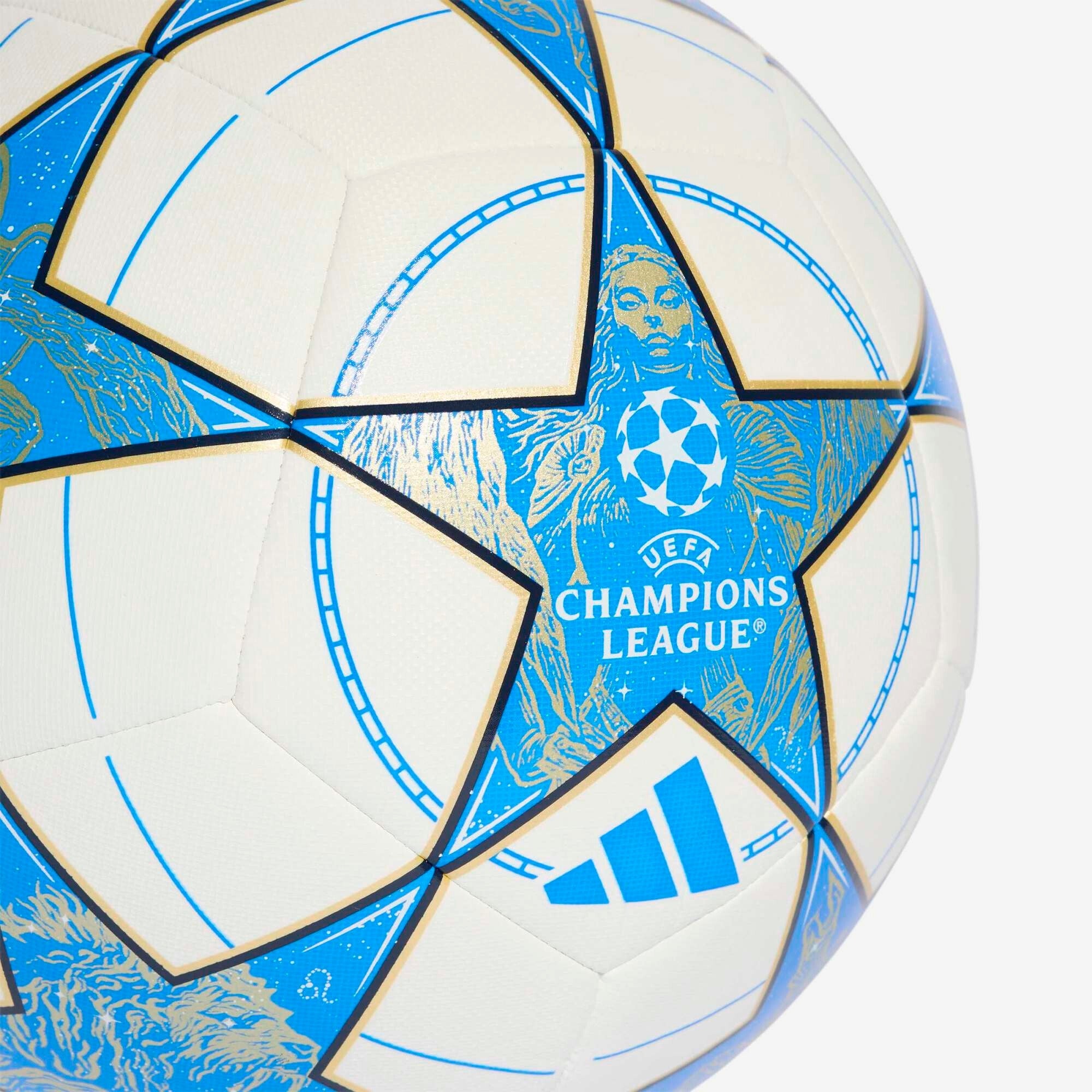 adidas UCL Training 25/26 League Stage Soccer Ball - White / Dark Blue / Pantone / Matte Gold