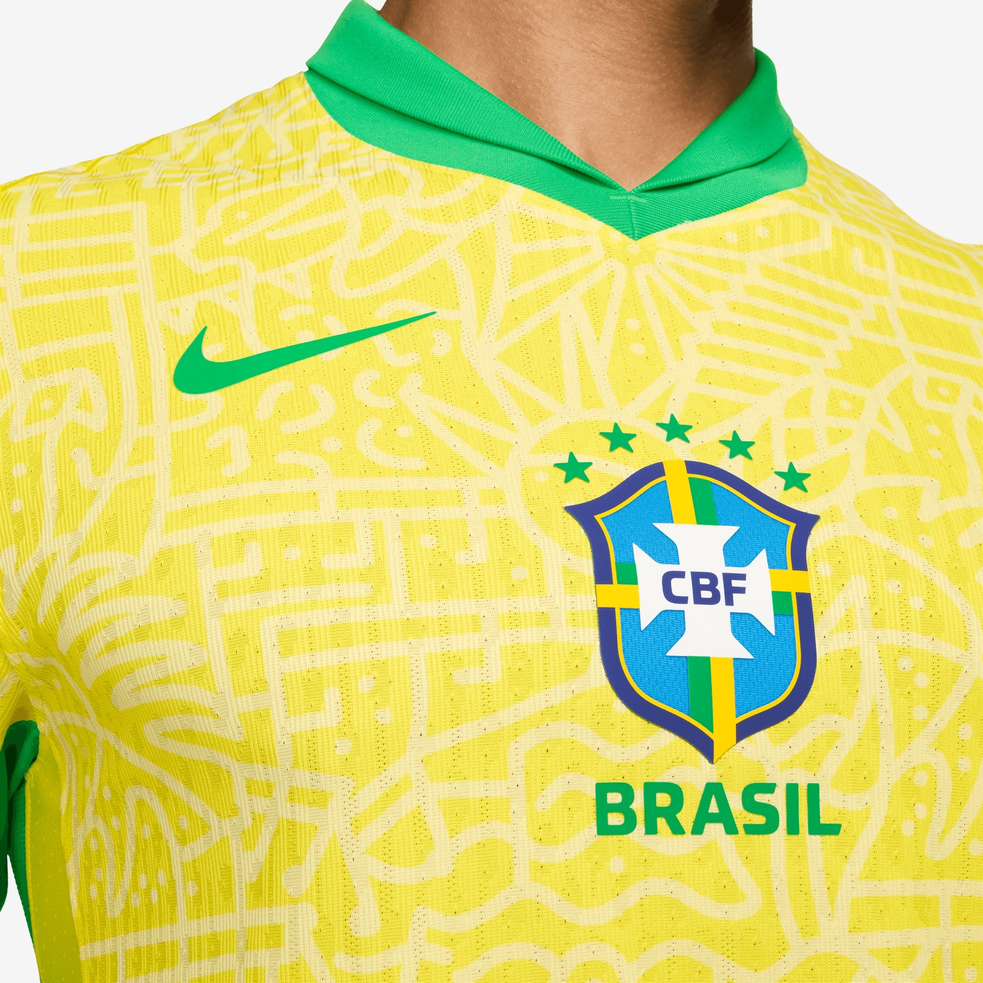 Nike Brazil 2024 Match Home Men's Dri-FIT ADV Soccer Authentic Jersey - Dynamic Yellow/Lemon Chiffon/Green Spark