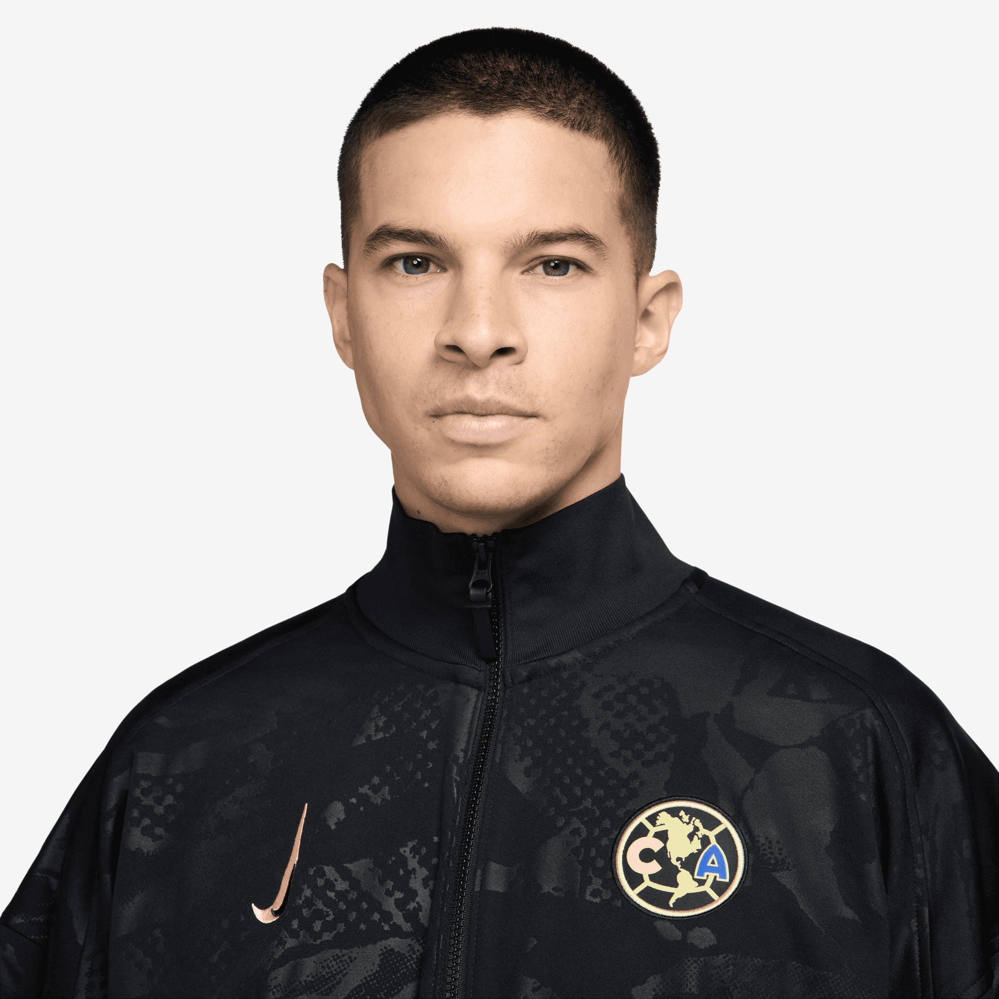 Nike Club América Academy Pro Third Men's Dri-FIT Soccer Anthem Jacket - Black/Black/Coral Chalk