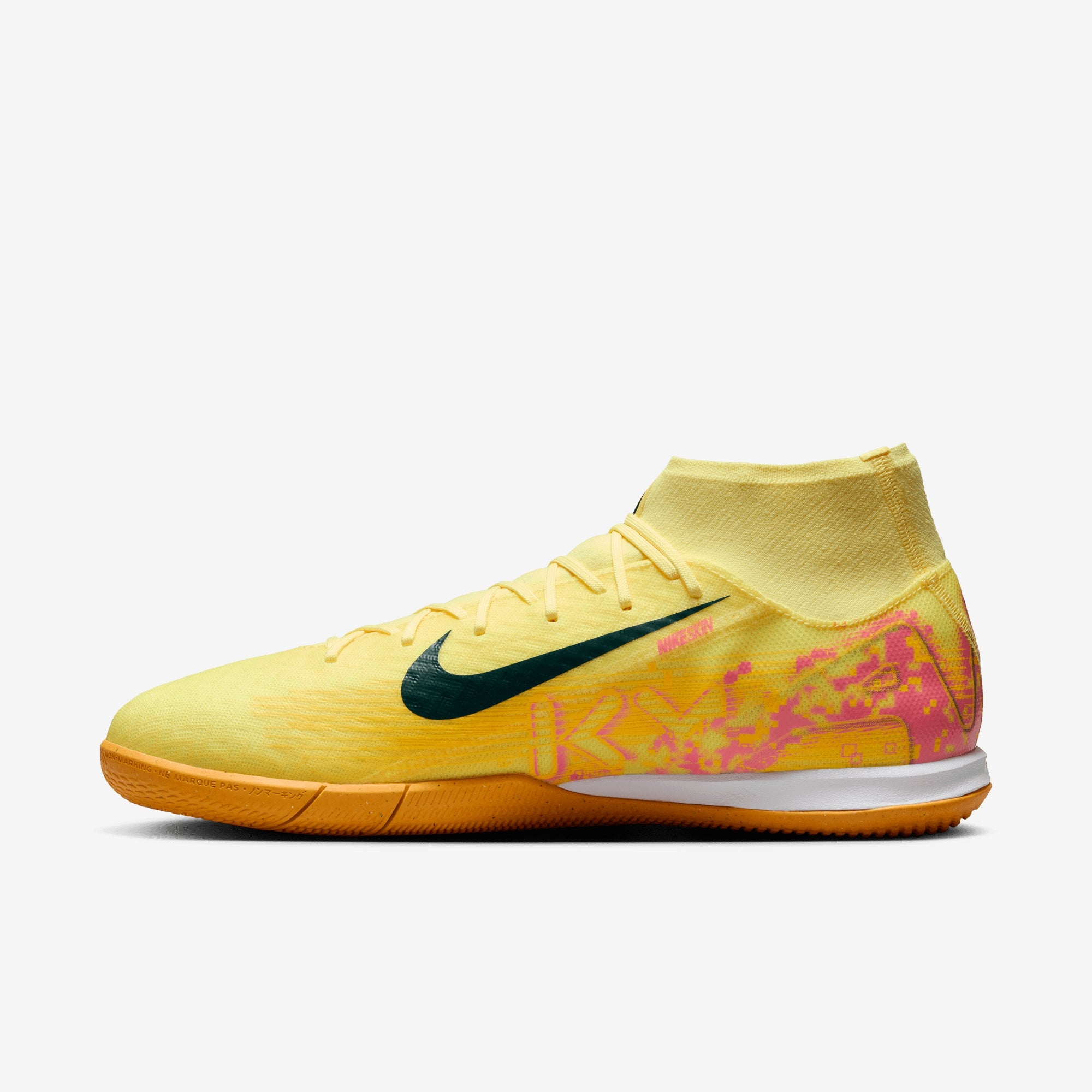 Nike Mercurial Superfly 10 Academy "Kylian Mbappé" IC High-Top Soccer Shoes - Lt Laser Orange/Armory Navy