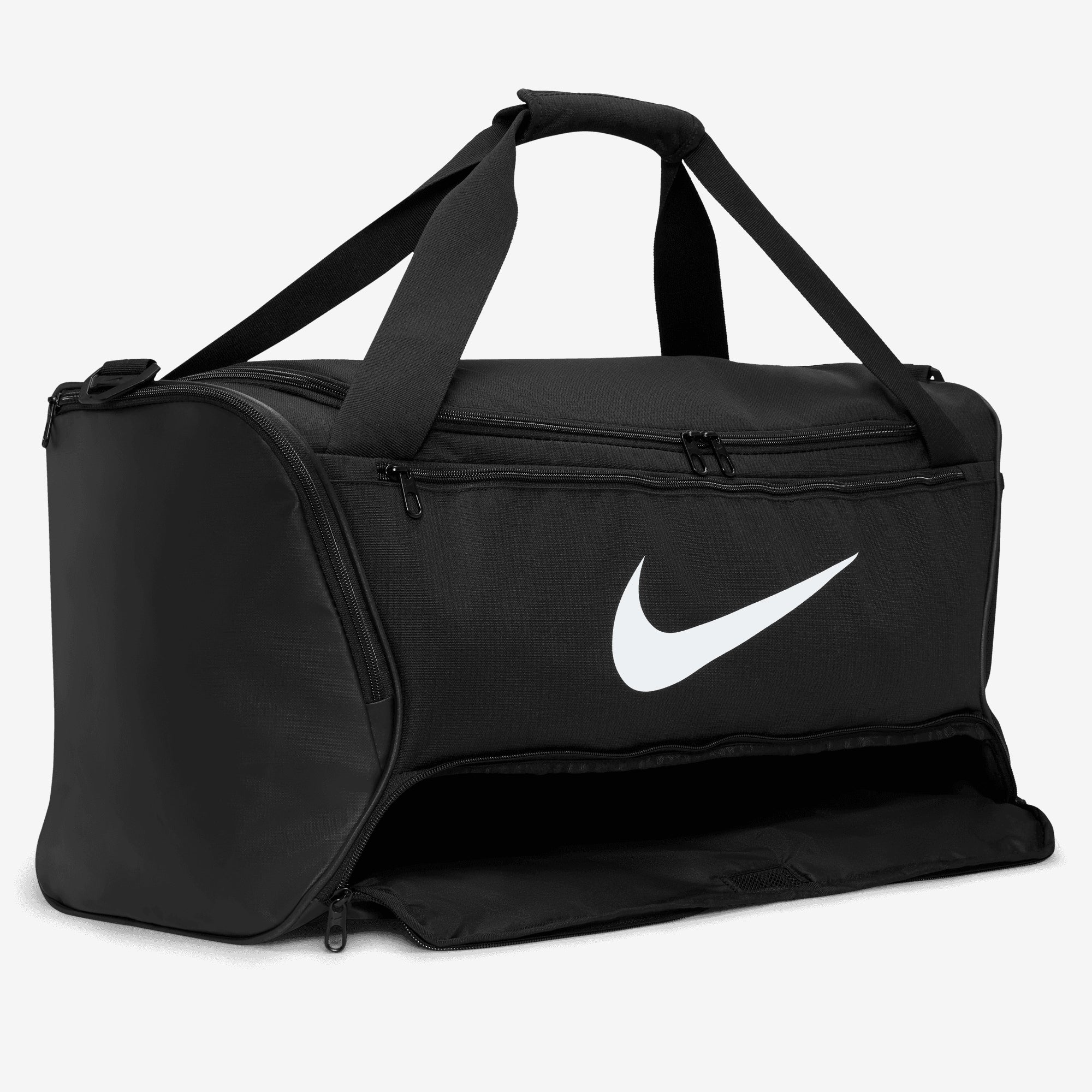 Nike Brasilia 9.5 Training Duffel Bag (Medium, 60L) - Black/Black/White