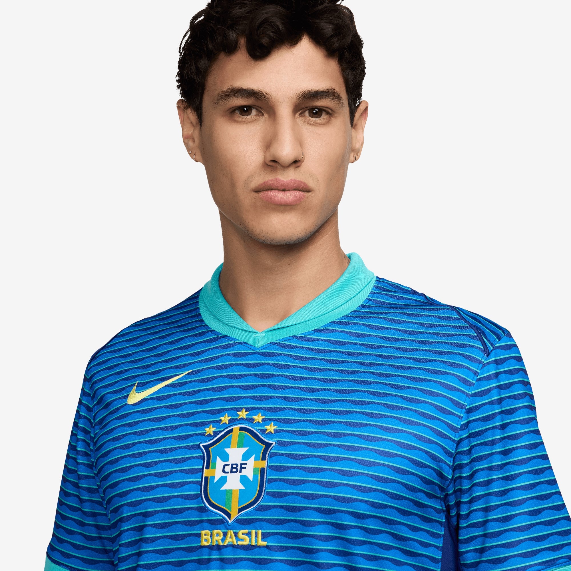 Nike Brazil 2024 Stadium Away Men's Dri-FIT Soccer Replica Jersey - Soar/Lt Retro/Dynamic Yellow