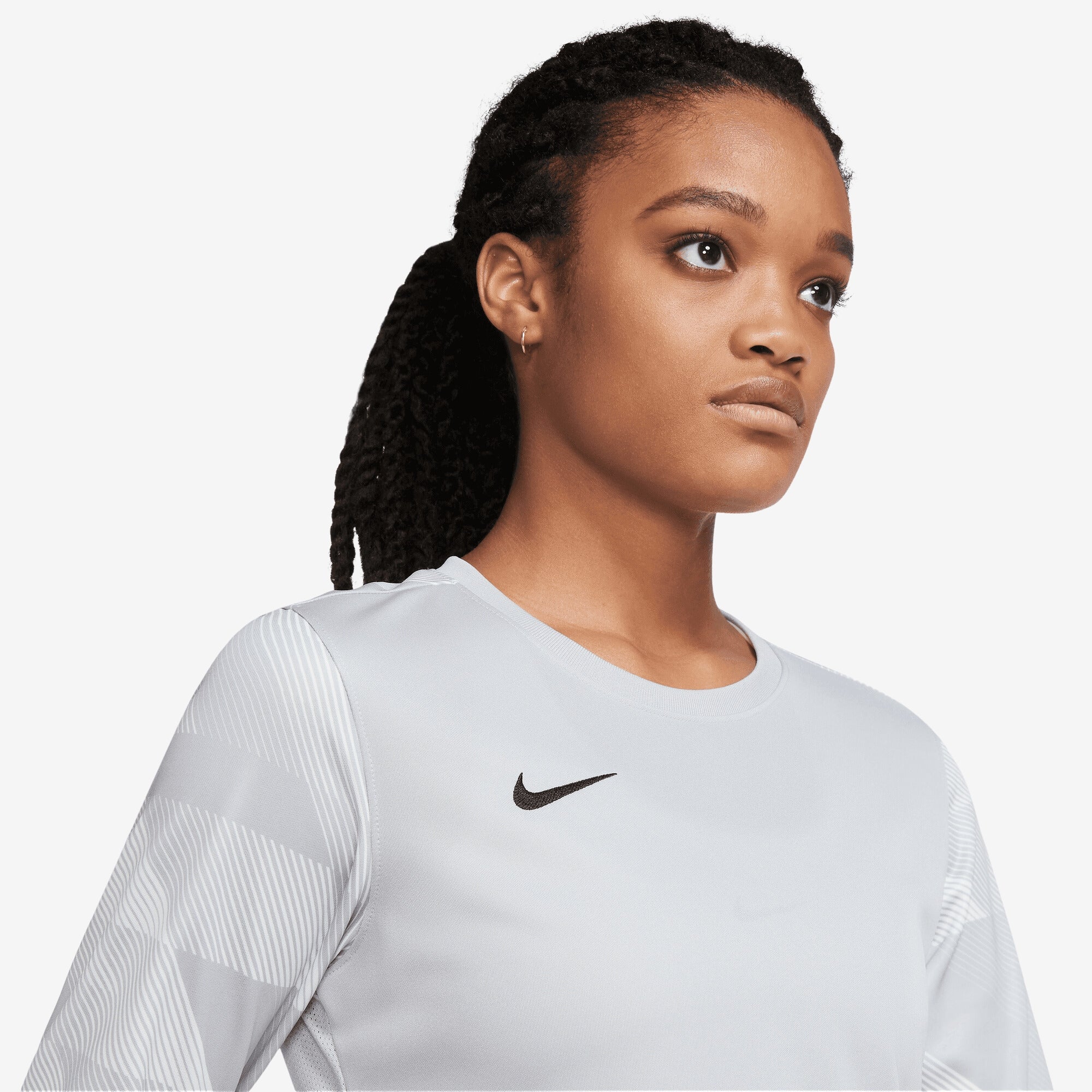 Nike Dri-FIT Park IV Goalkeeper Women's Soccer Jersey - Wolf Grey/White/Black