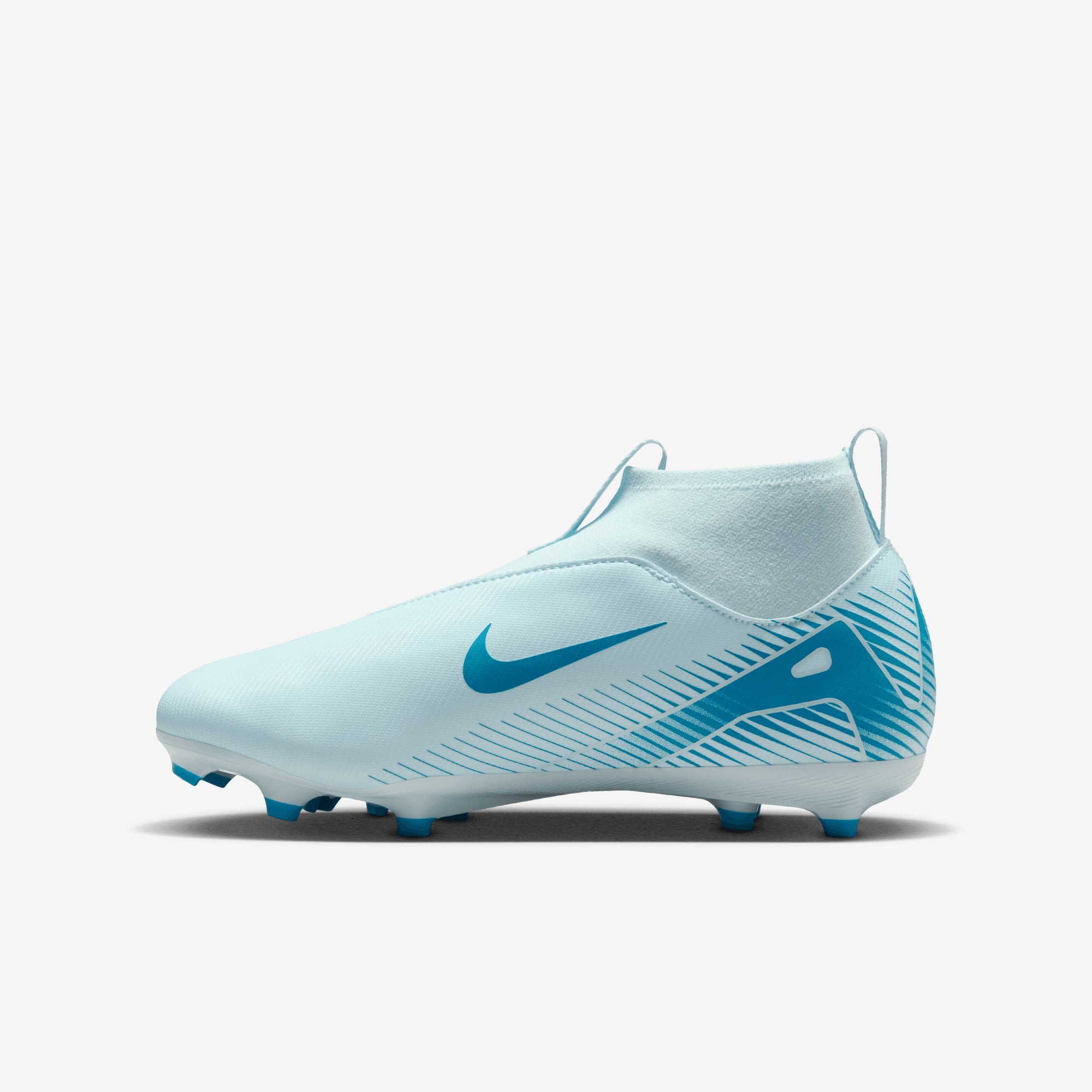 Nike Jr. Mercurial Superfly 10 Academy Little/Big Kids' MG High-Top Soccer Cleats - Glacier Blue/Blue Orbit