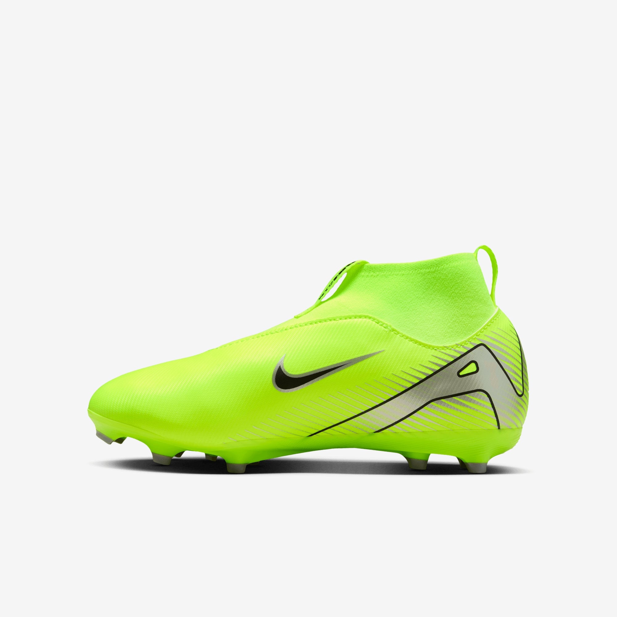 Nike Jr. Mercurial Superfly 10 Academy Little/Big Kids' MG High-Top Soccer Cleats - Volt/Black