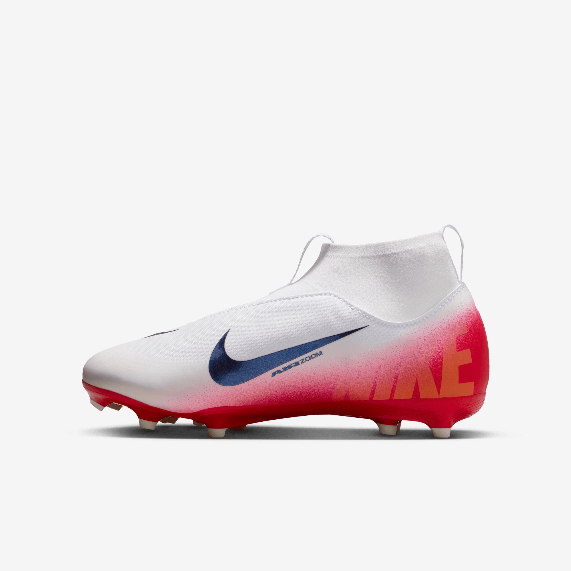 Nike Jr. Mercurial Superfly 10 Academy LV8 Big Kids' Multi-Ground High-Top Soccer Cleats - University Red/Dark Obsidian