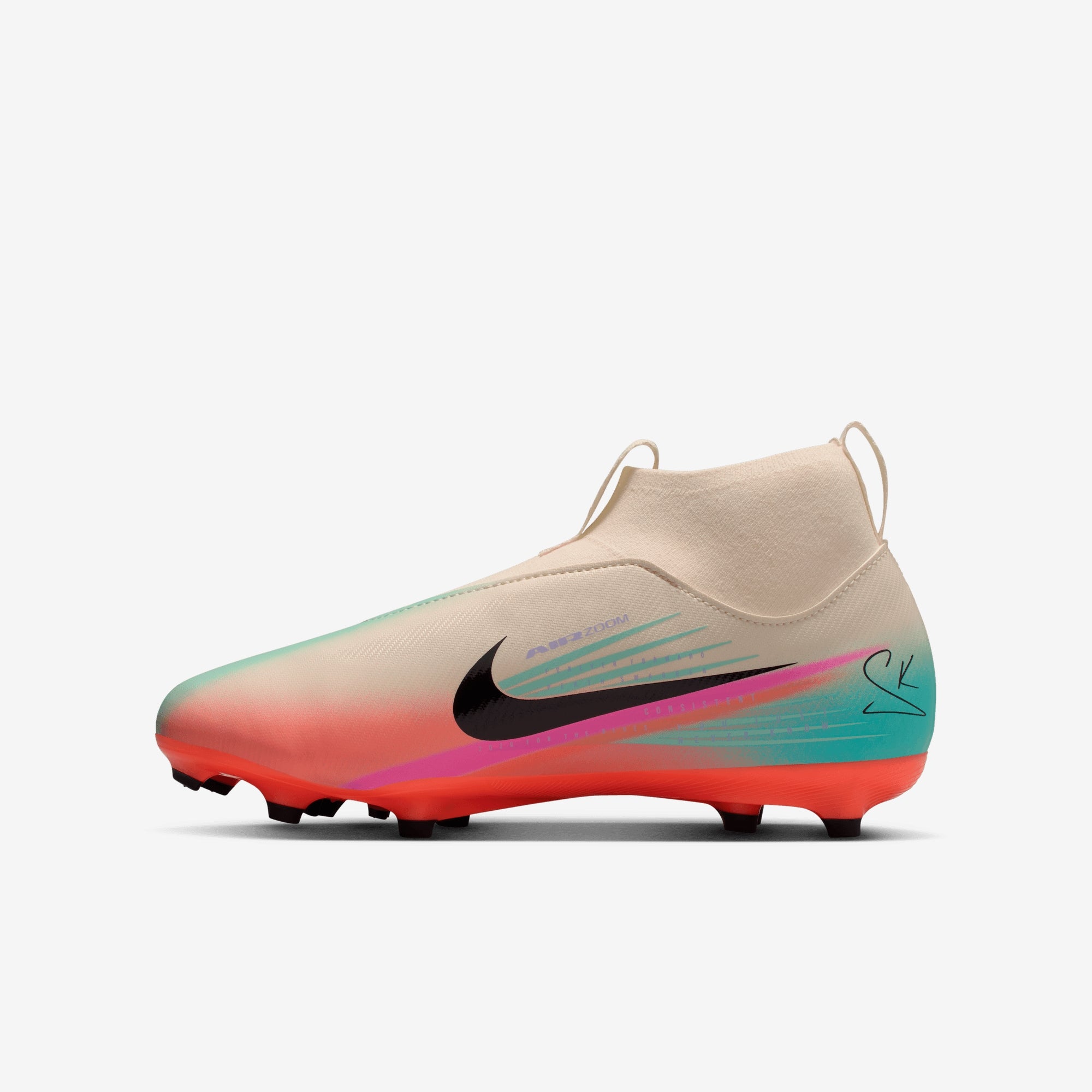 Nike Jr. Mercurial Superfly 10 Academy "Sam Kerr" Big Kids' Multi-Ground High-Top Soccer Cleats - Pale Ivory/Black