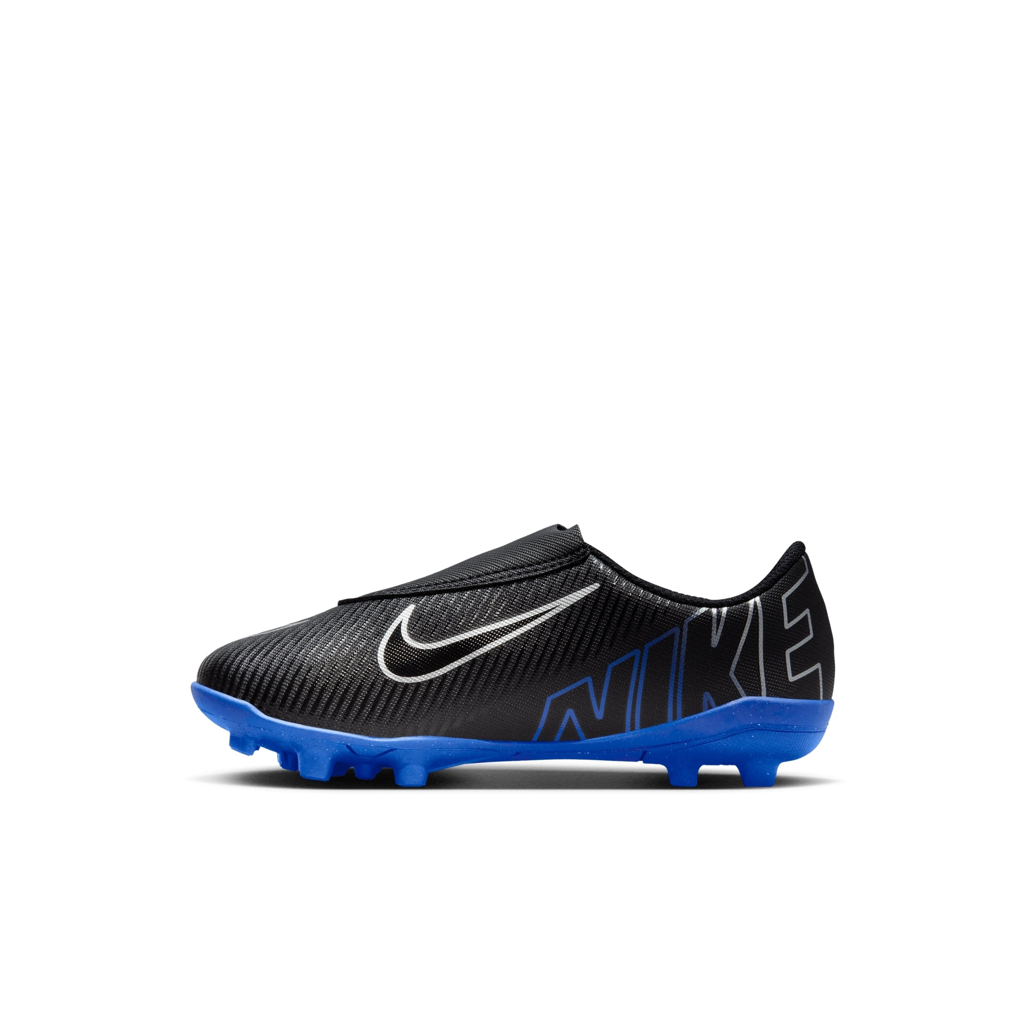 Nike Jr. Mercurial Vapor 15 Club Little Kids' Multi-Ground Low-Top Soccer Cleats - Black/Chrome-Hyper Royal