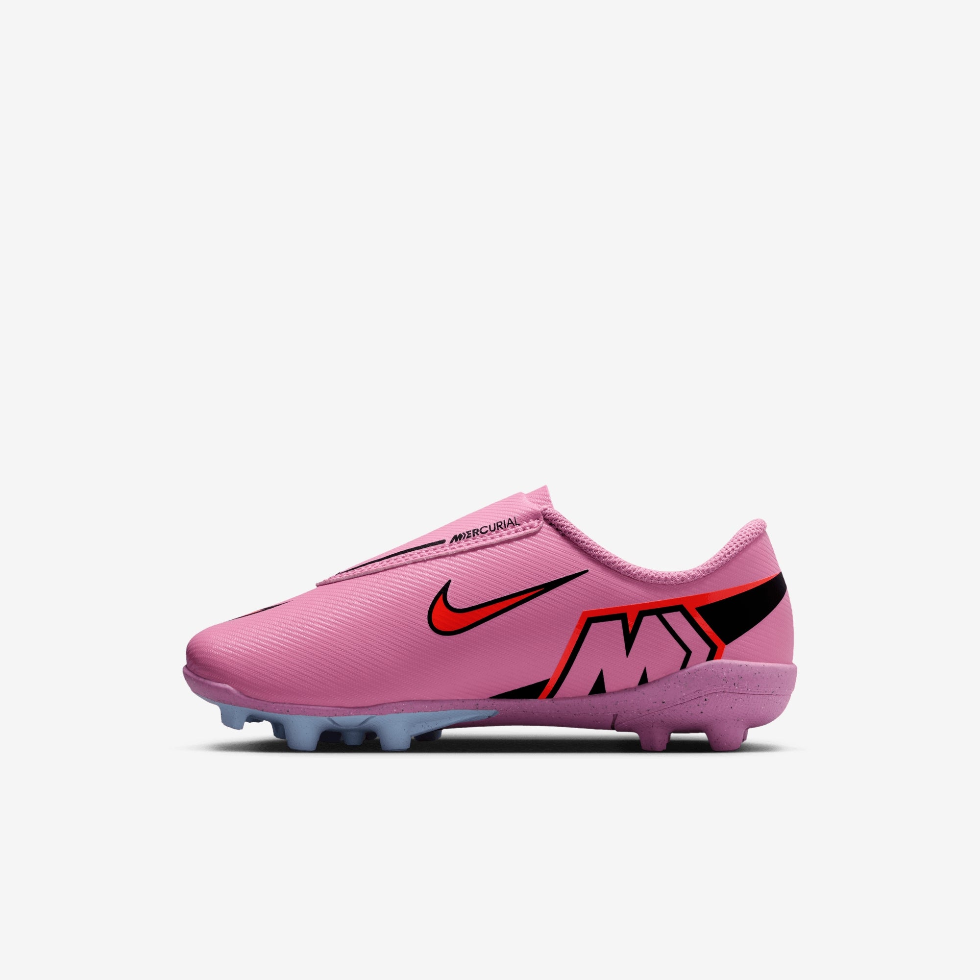 Nike Jr. Mercurial Vapor 16 Club Little Kids' Multi-Ground Low-Top Soccer Cleats - Magic Flamingo/Black-Total Crimson