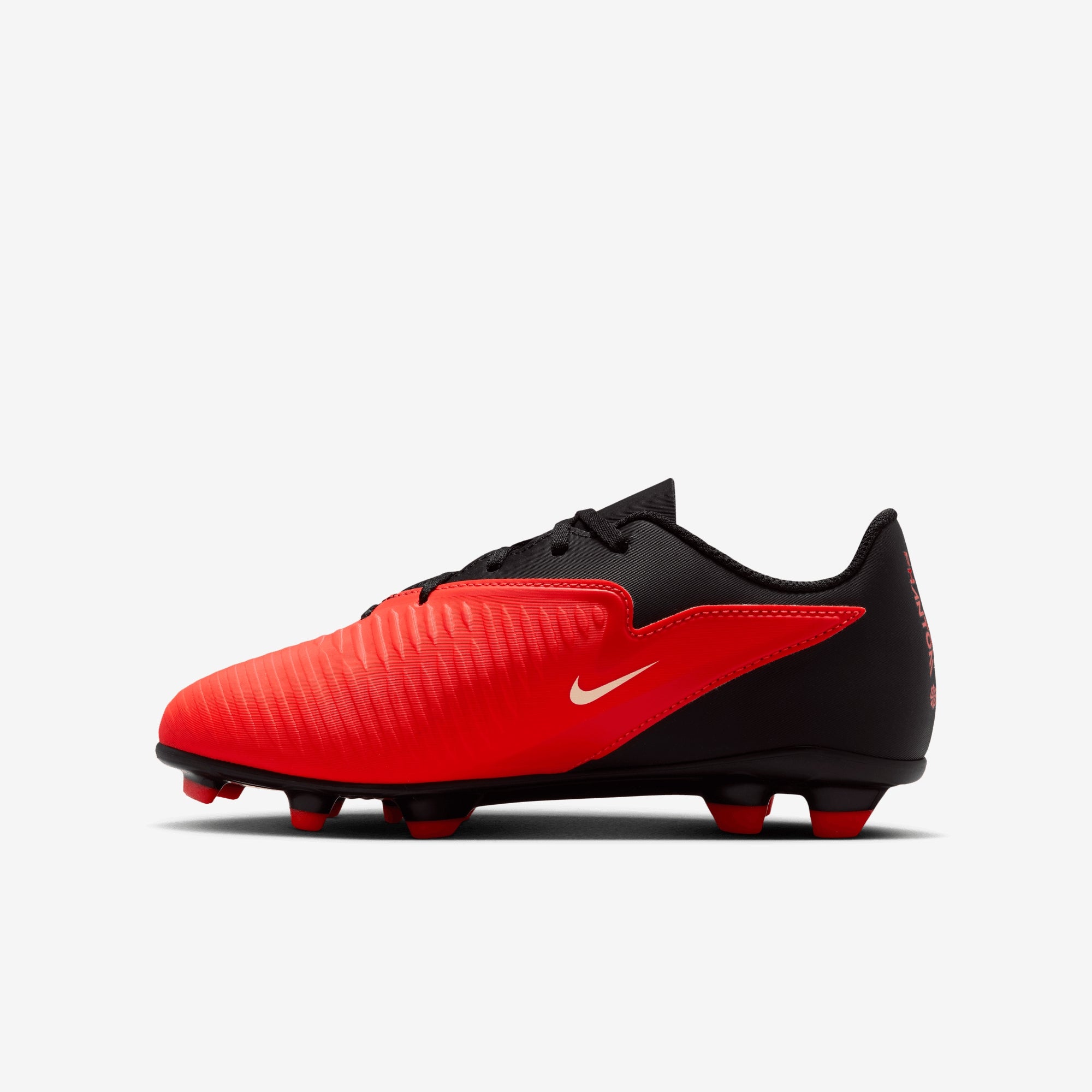 Nike Jr. Phantom 6 Low Club Big Kids' Multi-Ground Soccer Cleats - Bright Crimson/Black-Bright Crimson