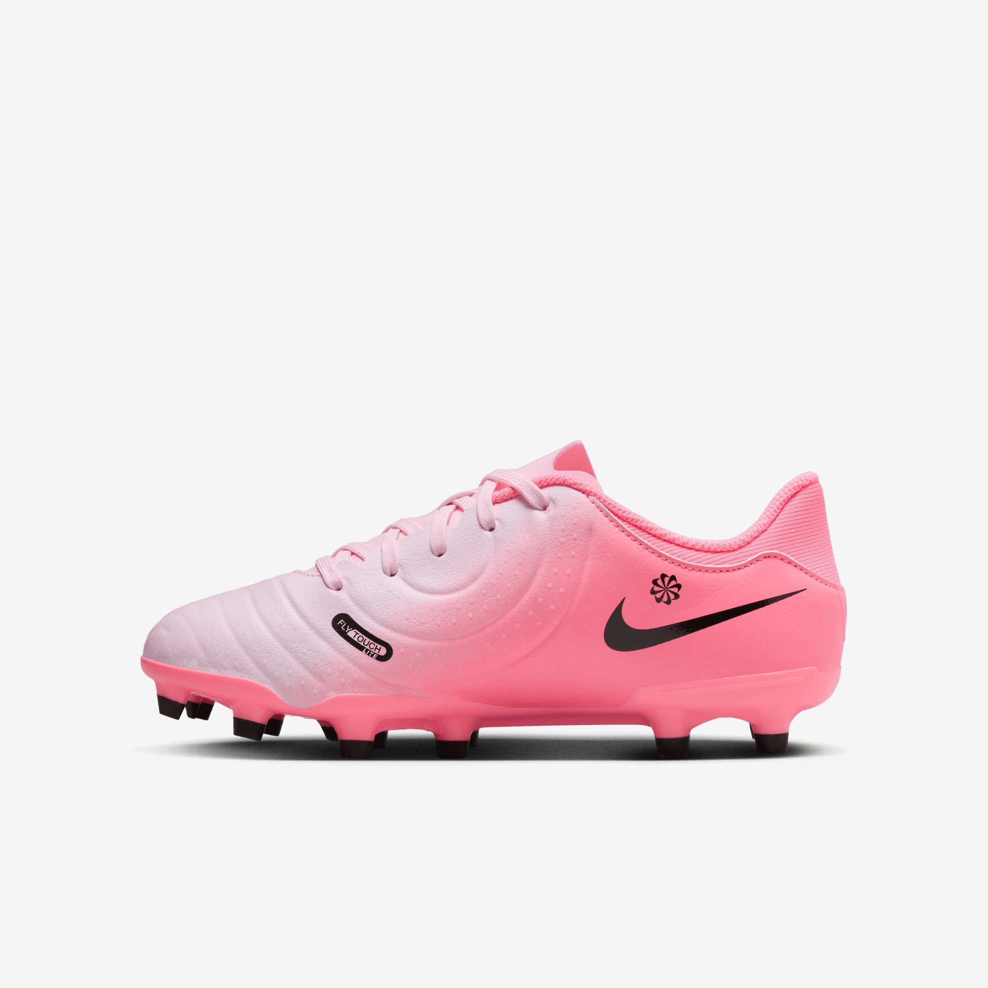 Nike Jr. Tiempo Legend 10 Academy Little/Big Kids' MG Low-Top Soccer Cleats - Pink Foam/Black