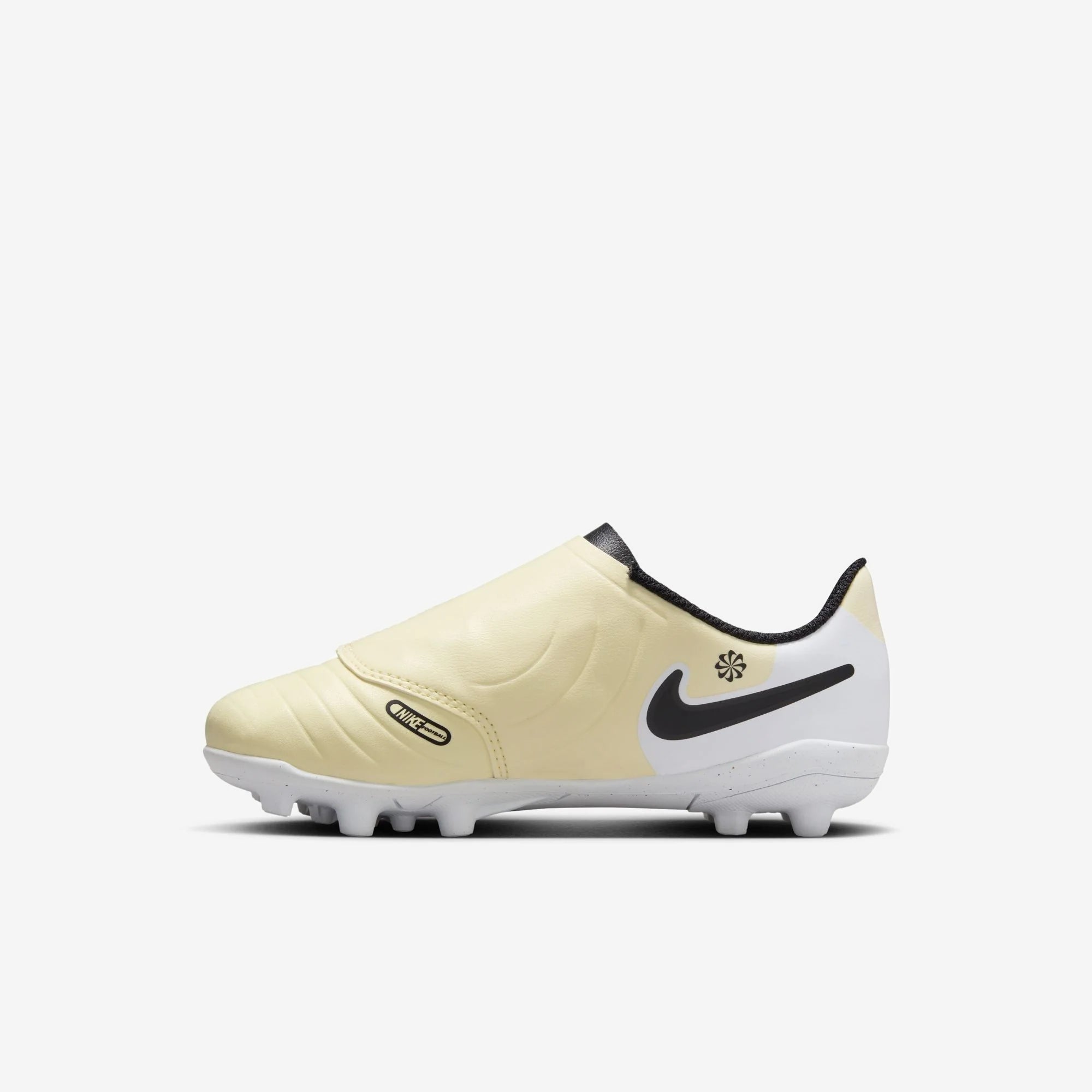 Nike Jr. Tiempo Legend 10 Club Little Kids' MG Low-Top Soccer Cleats - Lemonade/Black/Metallic Gold Coin